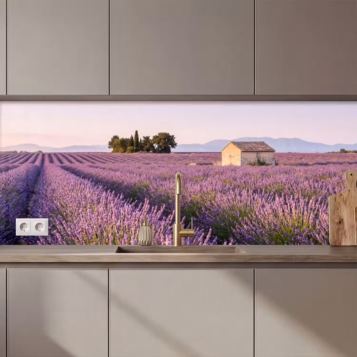 Lavendel - Landschap - Sereen - Paars keuken achterwand 2 middel zz_3dshopping