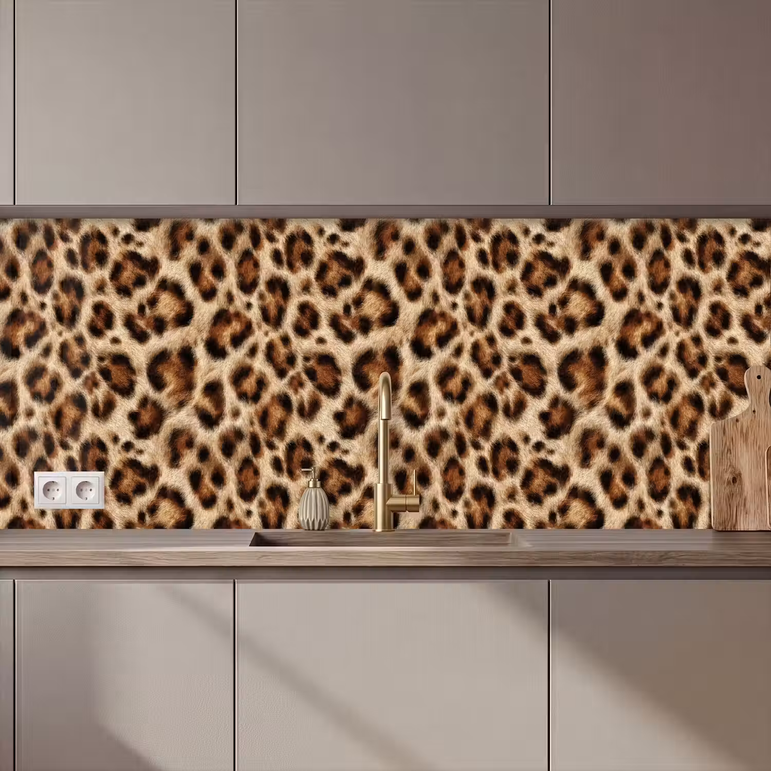 Luipaard - Vacht - Bruin keuken achterwand 2 middel 871 zz_3dshopping