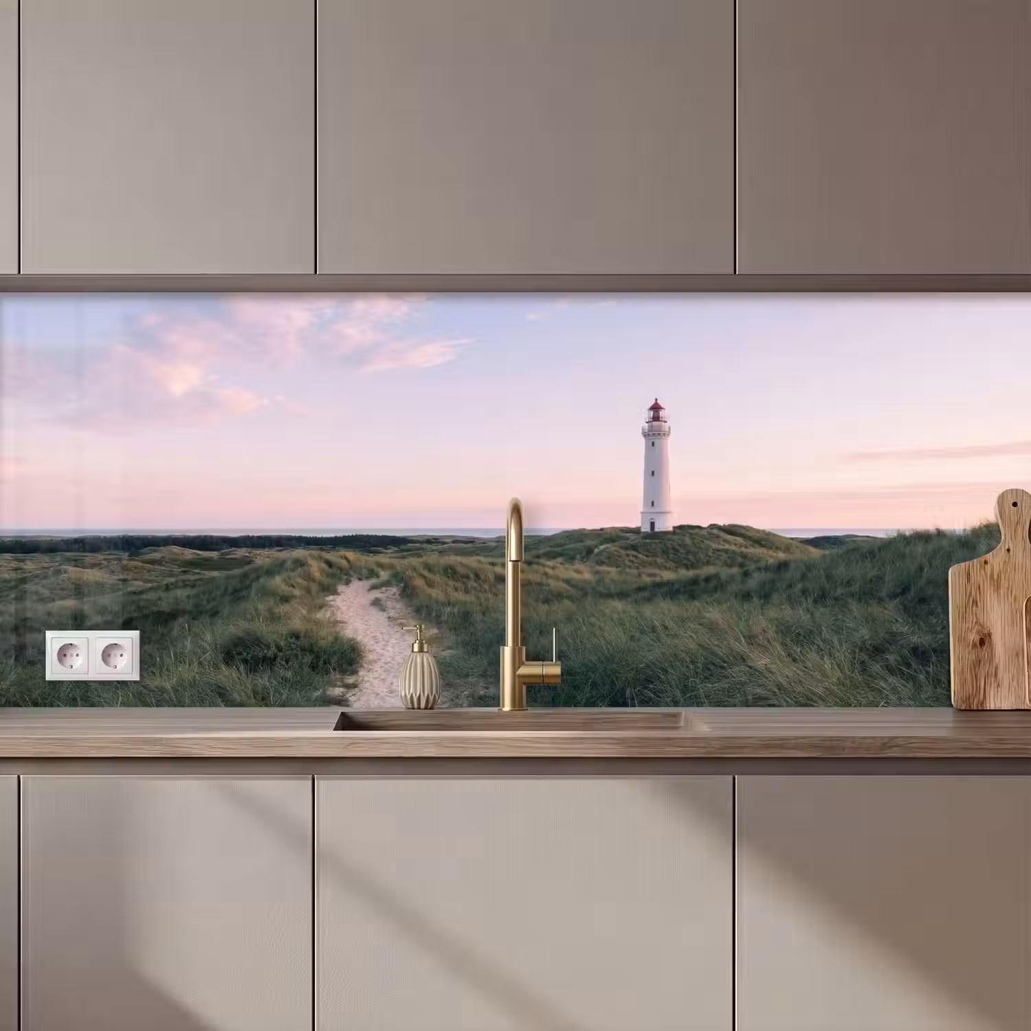 Vuurtoren - Duinlandschap - Zee keuken achterwand 2 middel zz_3dshopping