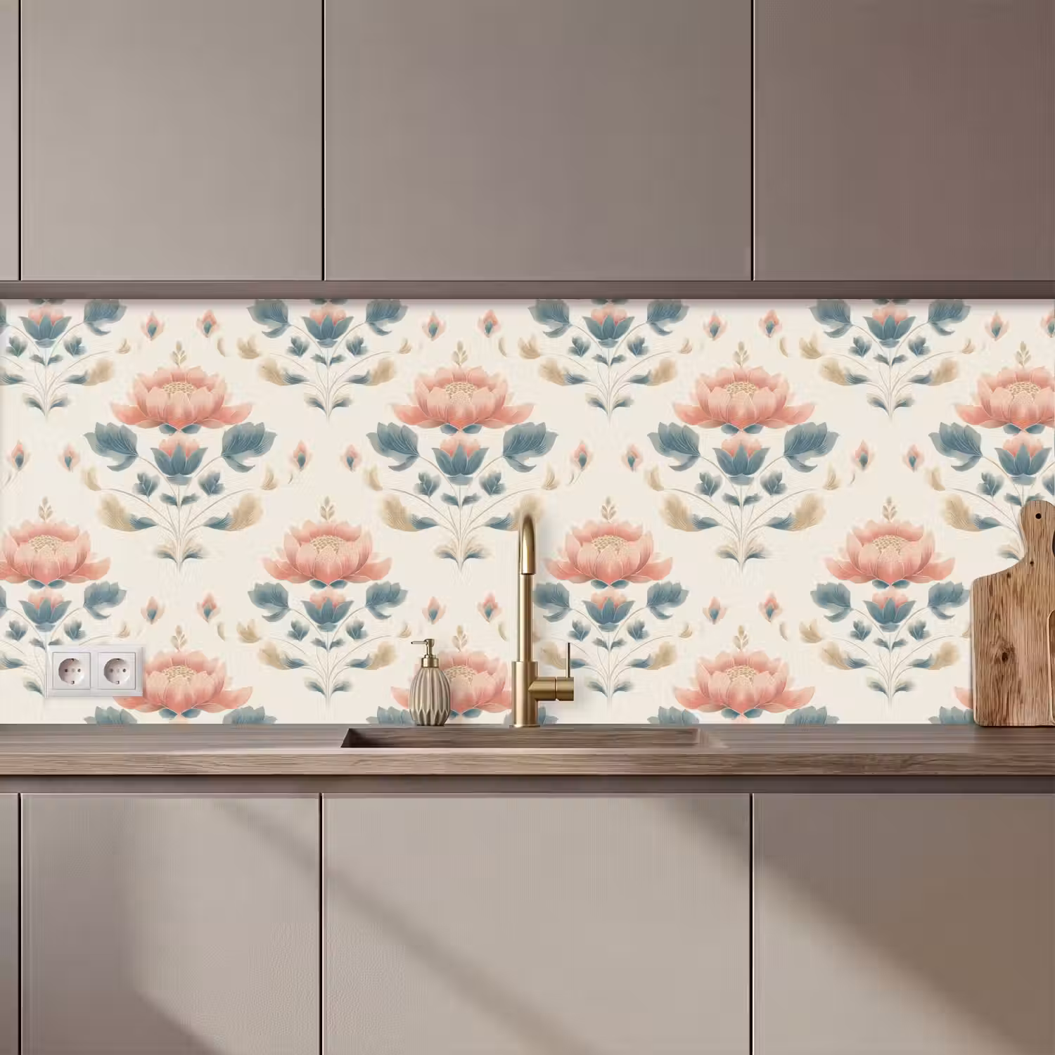 Lotus - Bloemen - Roze keuken achterwand 2 middel 871 zz_3dshopping