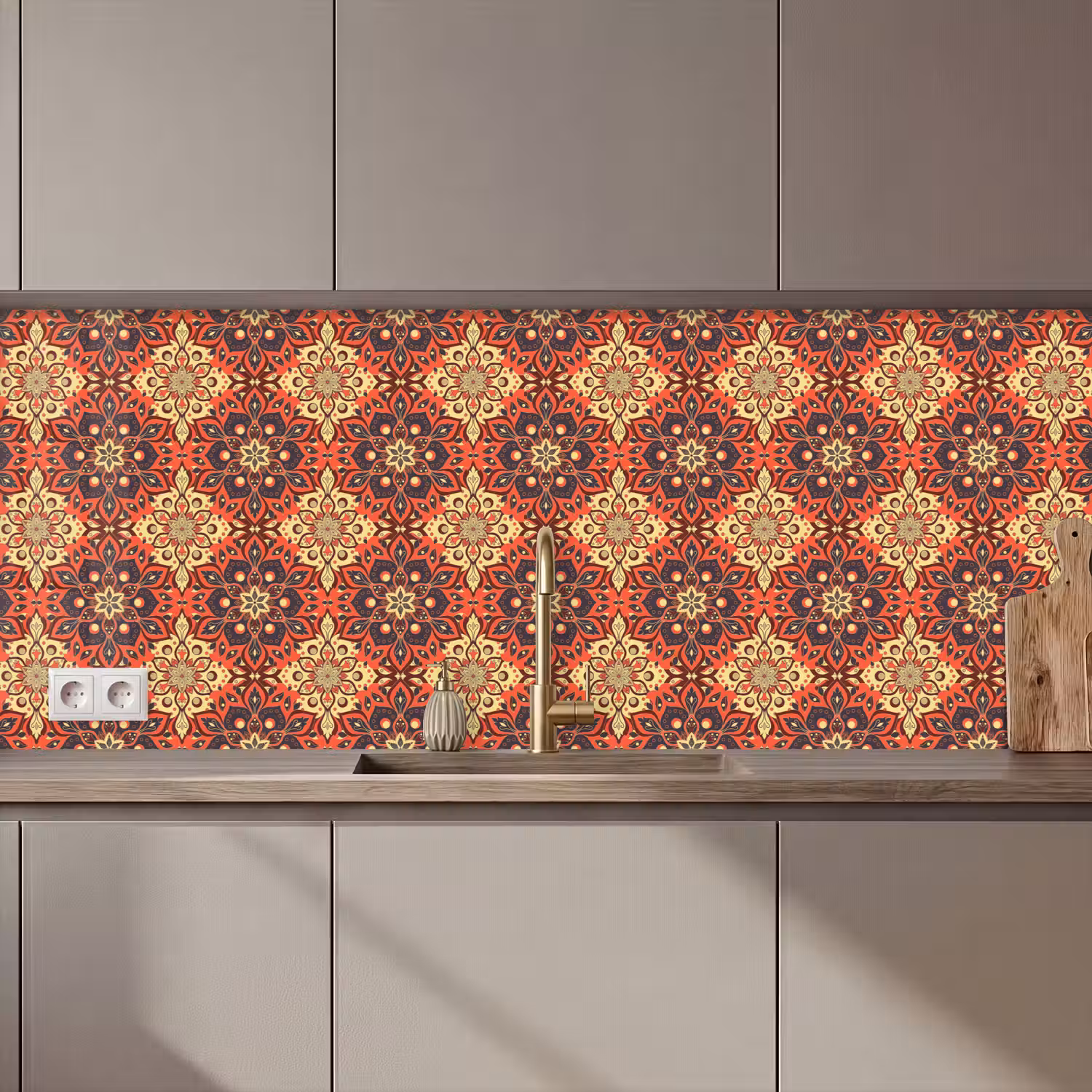 Mandala - Bloemen - Boho - Patronen keuken achterwand 2 middel 871 zz_3dshopping