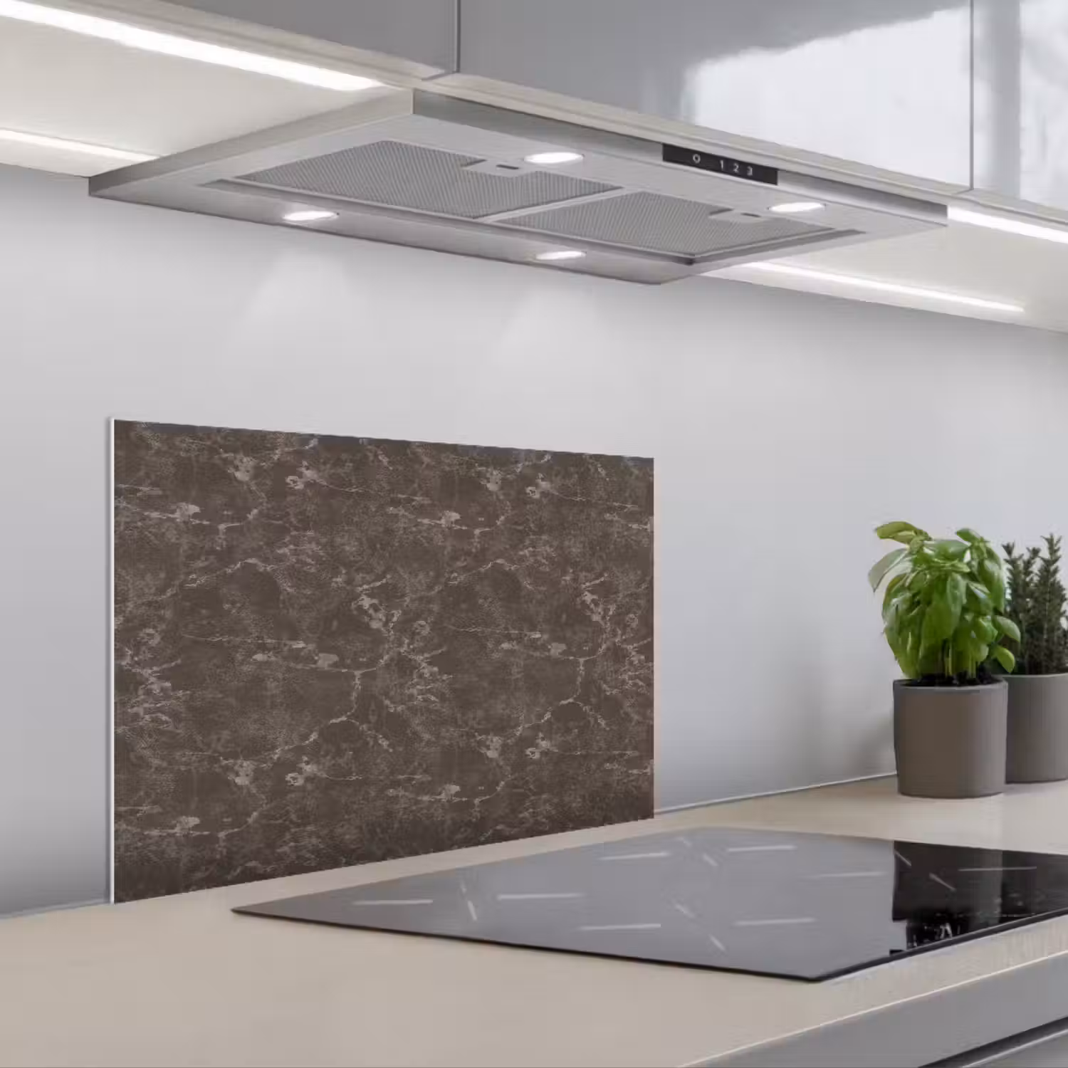 Marmer - Aders - Bruin keuken achterwand spatscherm klein 900 -3d_schuin