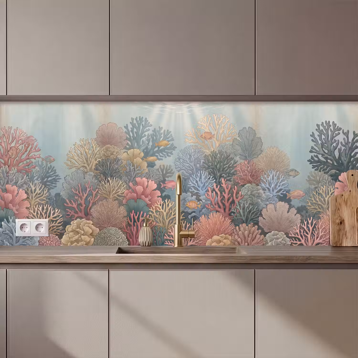 Zee - Koraal - Vis - Natuur - Kleurrijk keuken achterwand 2 middel zz_3dshopping