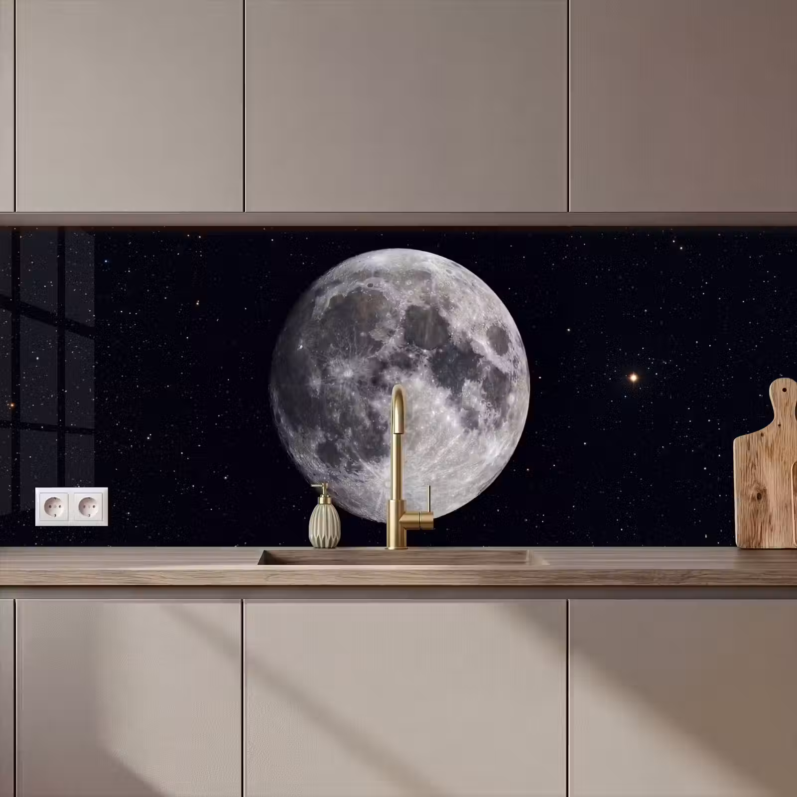 Küchenrückwand - Mond – Sterne – Weltraum - Maan - Sterren - Ruimte keuken achterwand 2 middel zz_3dshopping