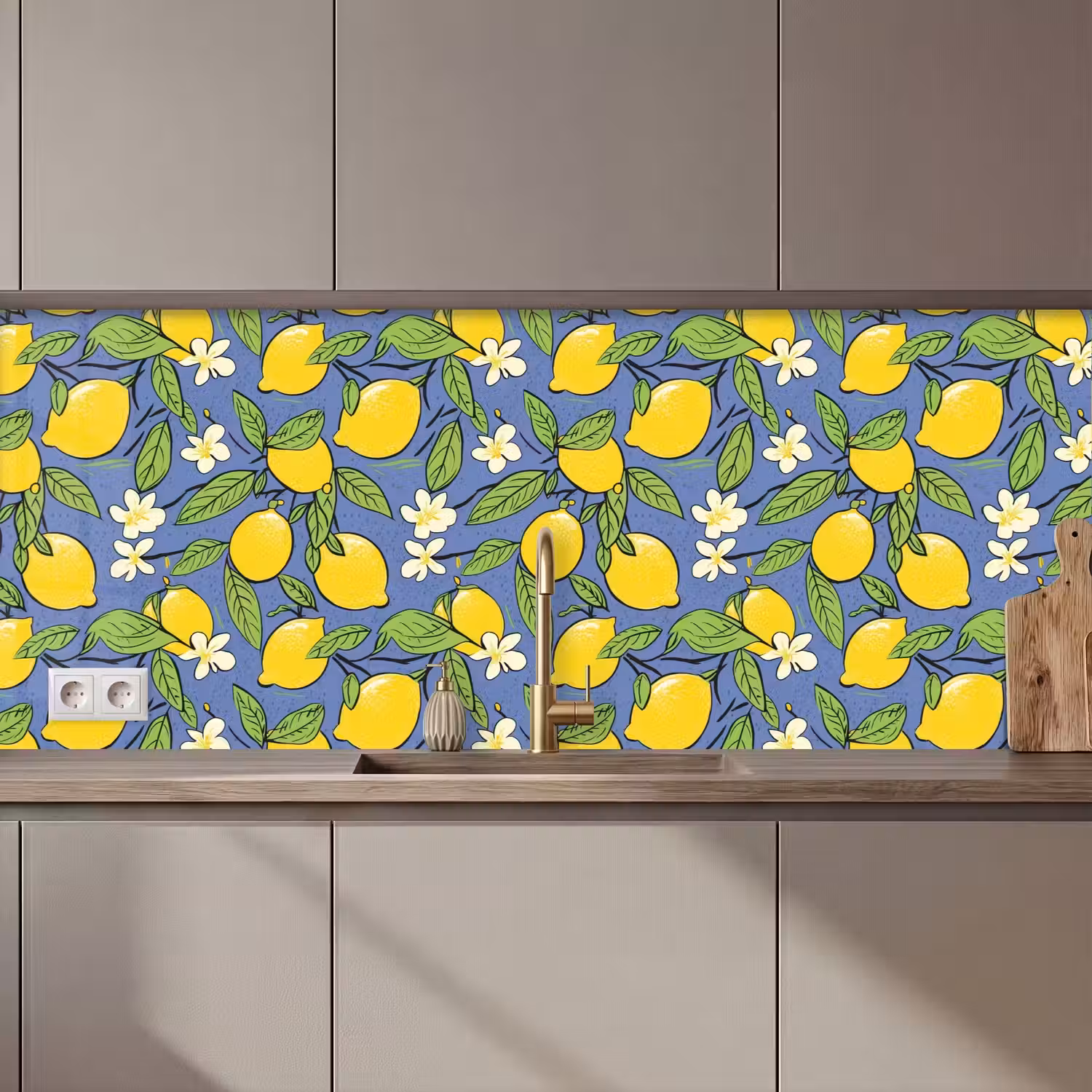 Patroon - Citroen - Illustratie keuken achterwand 2 middel 871 zz_3dshopping