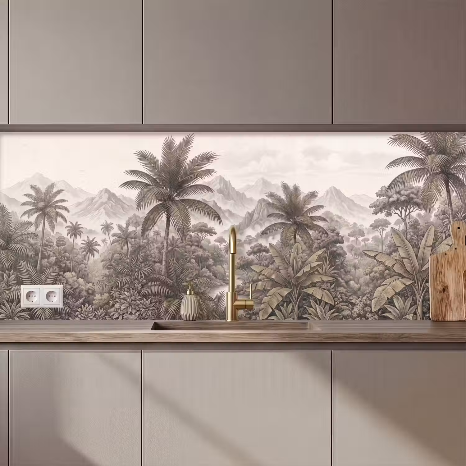 Natuur - Bergen - Rivier - Tropisch - Vintage keuken achterwand 2 middel zz_3dshopping