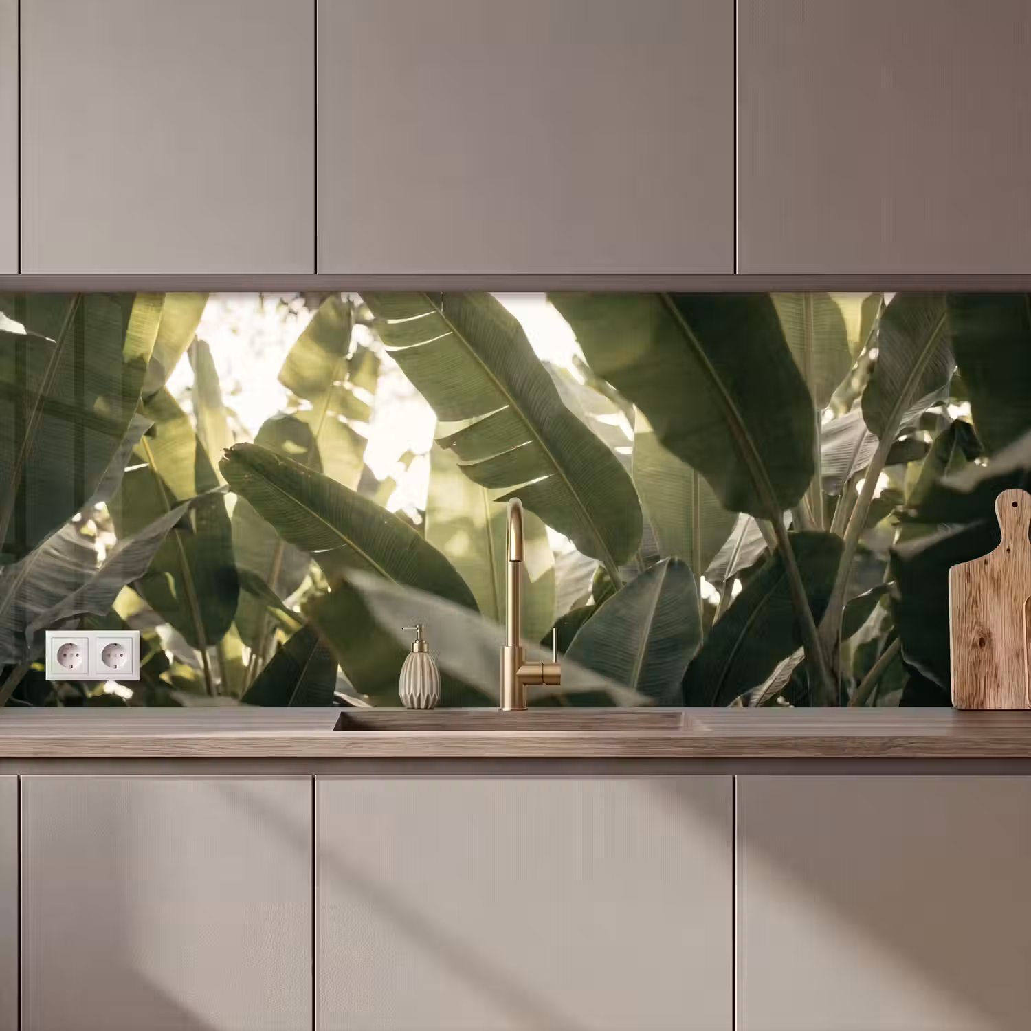 Natuur - Bladeren - Groen - Tropisch - Detail keuken achterwand 2 middel zz_3dshopping