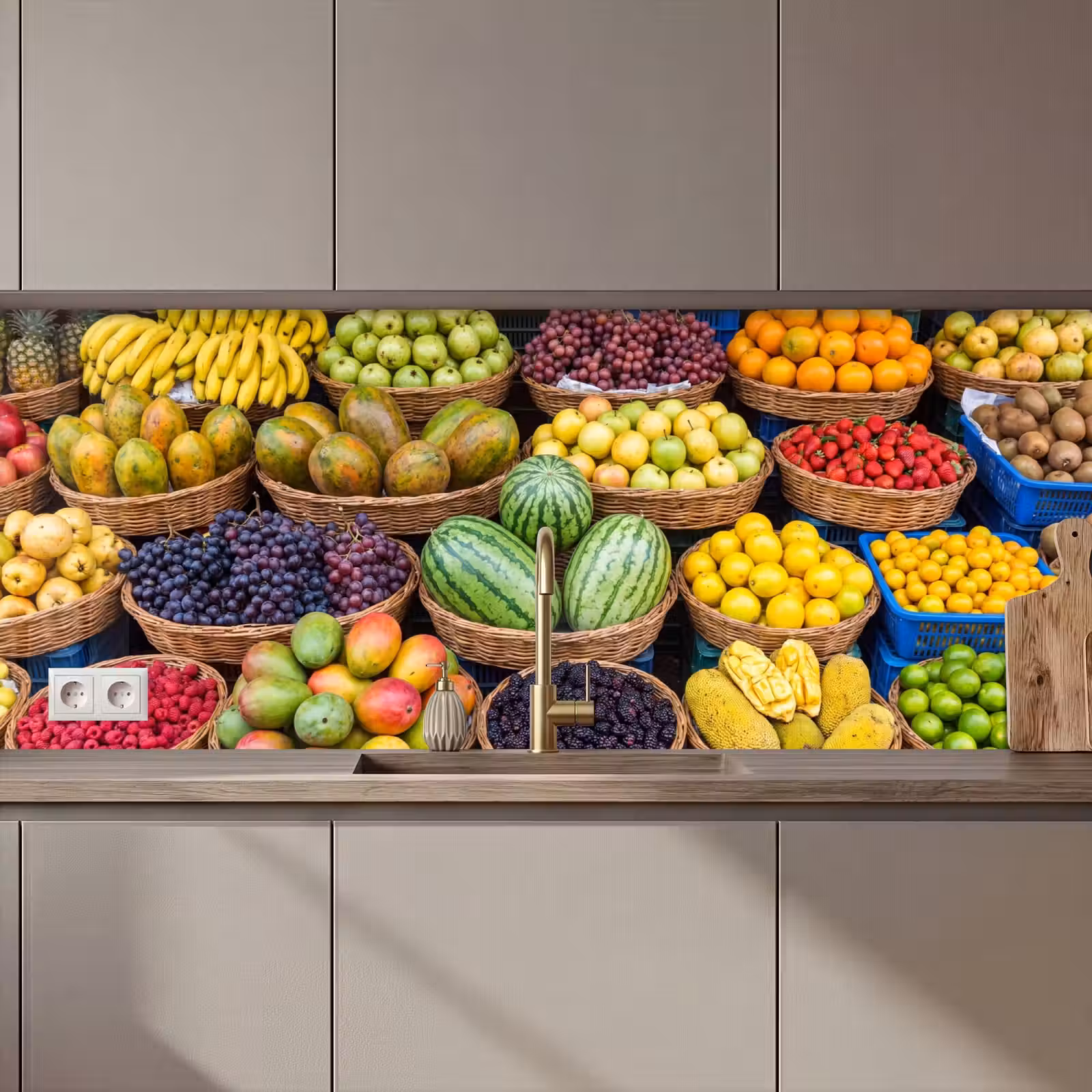 Küchenrückwand - Obst – Markt – Bunt - Fruit - Markt - Kleurrijk keuken achterwand 2 middel zz_3dshopping
