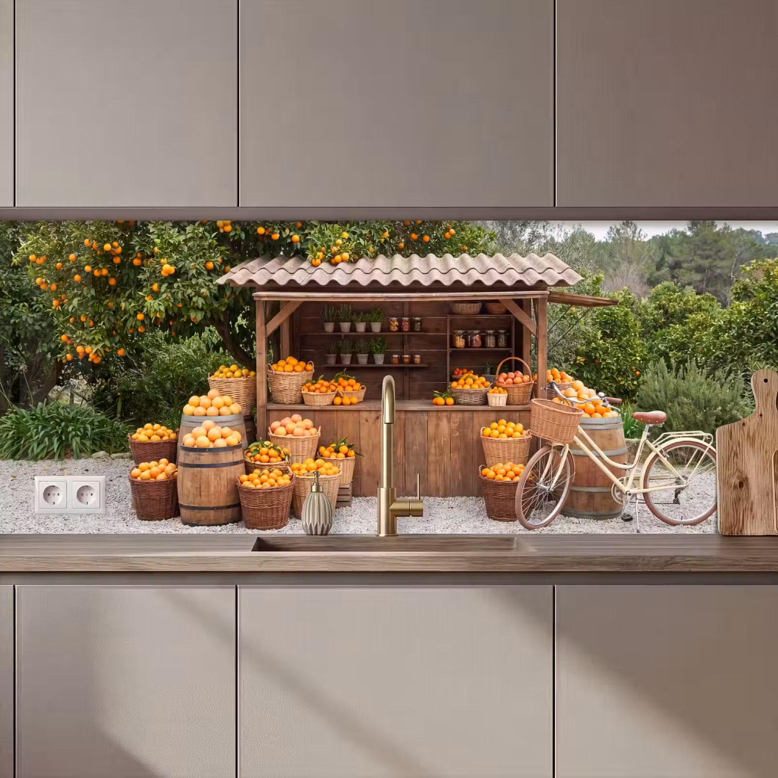 Küchenrückwand - Obst – Markt – Ländlich - Fruit - Markt - Landelijk keuken achterwand 2 middel zz_3dshopping