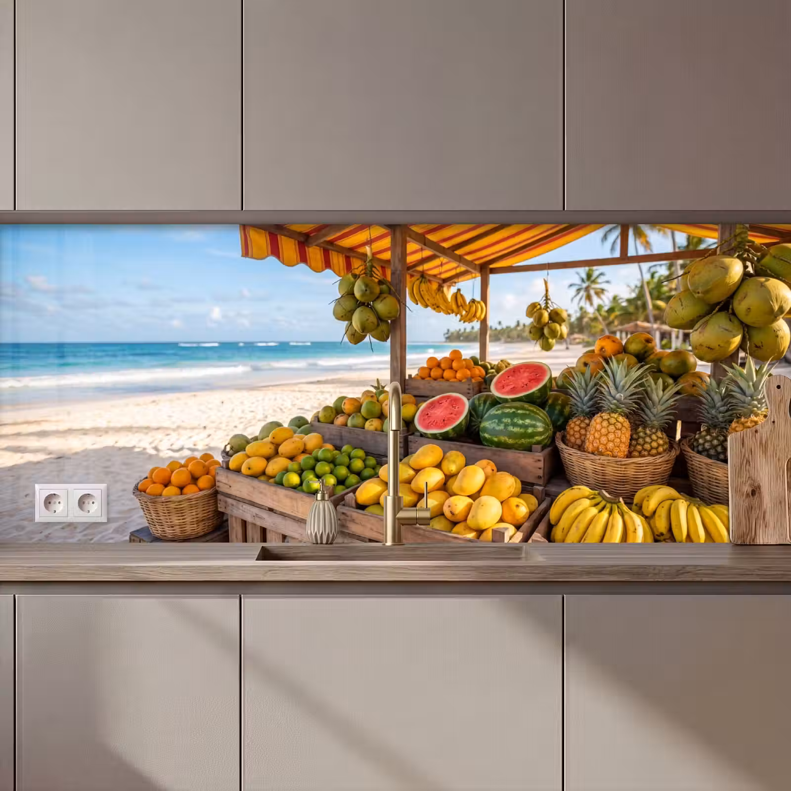Küchenrückwand - Obst – Strand – Tropisch - Fruit - Strand - Tropisch keuken achterwand 2 middel zz_3dshopping