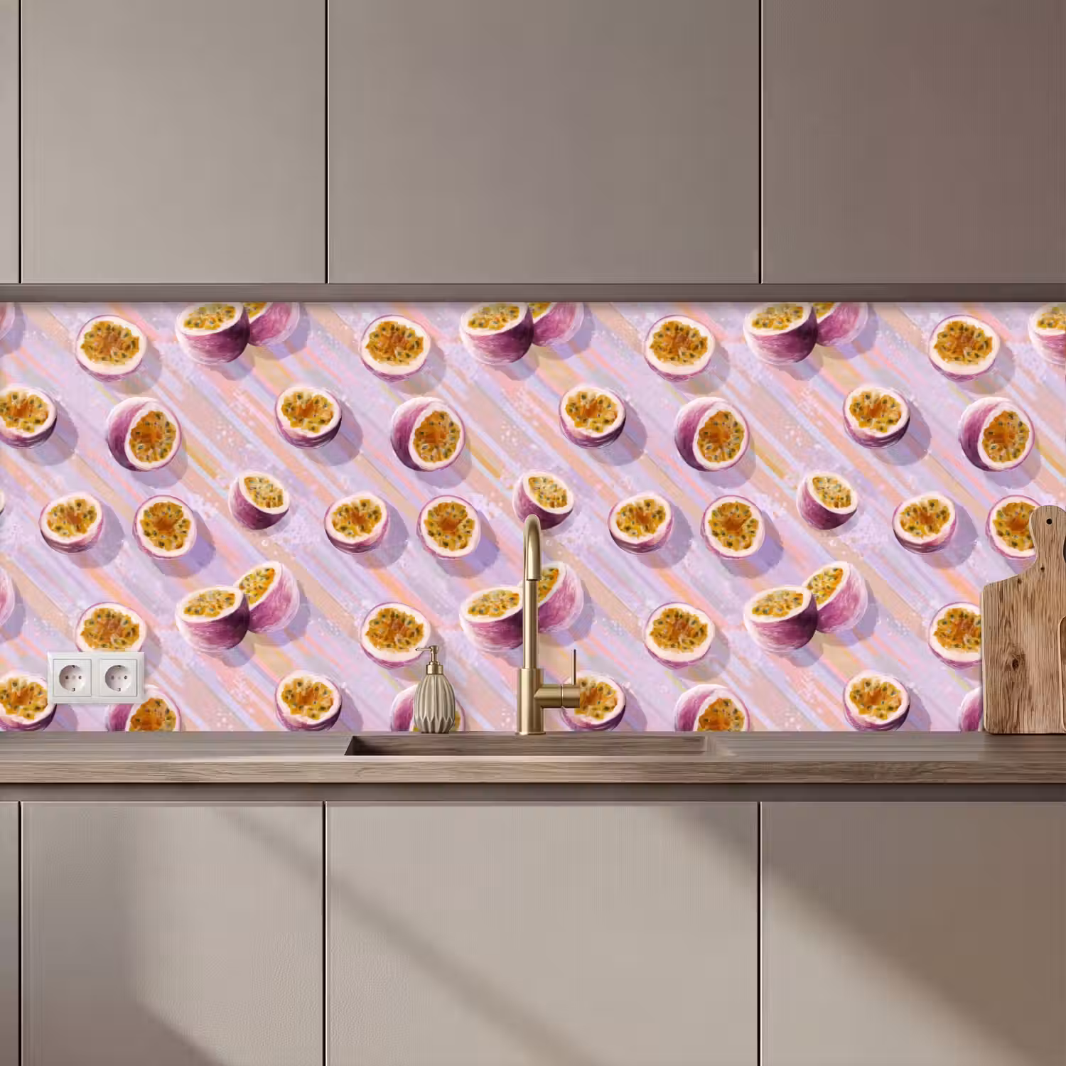 Passievrucht - Tropisch - Paars keuken achterwand 2 middel 871 zz_3dshopping