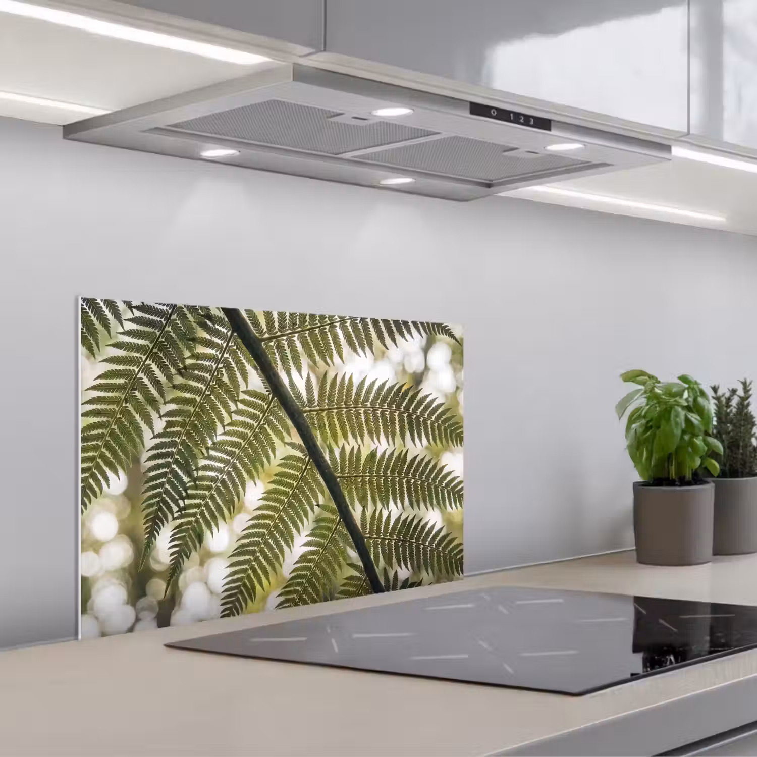 Plant - Blad - Natuur - Groen - Detail keuken achterwand spatscherm klein -3d_schuin