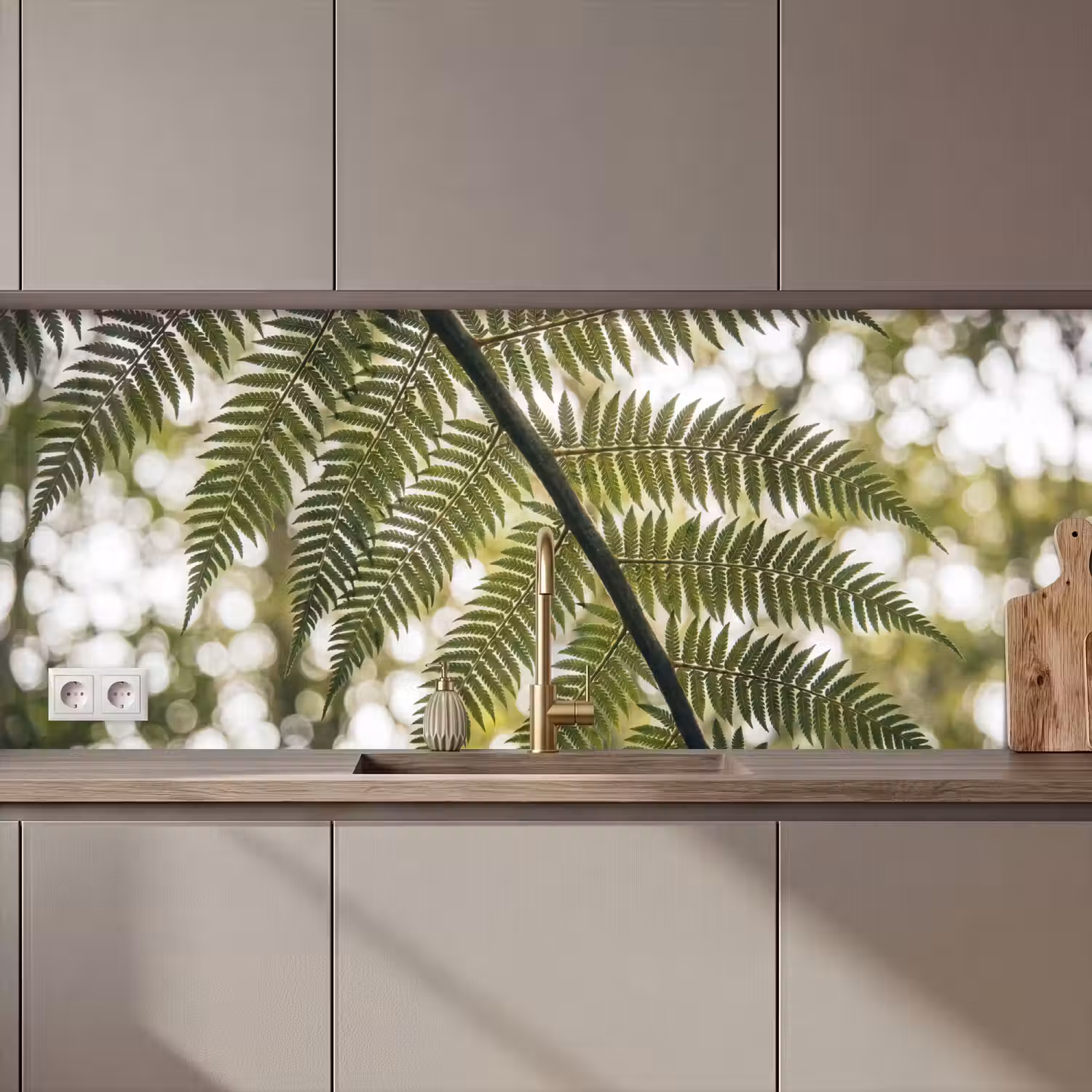 Plant - Blad - Natuur - Groen - Detail keuken achterwand 2 middel zz_3dshopping