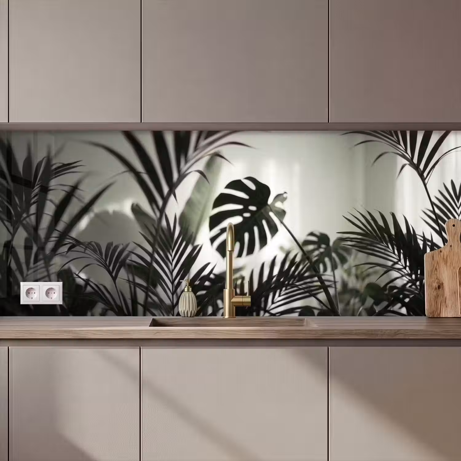 Planten - Bladeren - Natuur - Minimalistisch - Groen keuken achterwand 2 middel zz_3dshopping