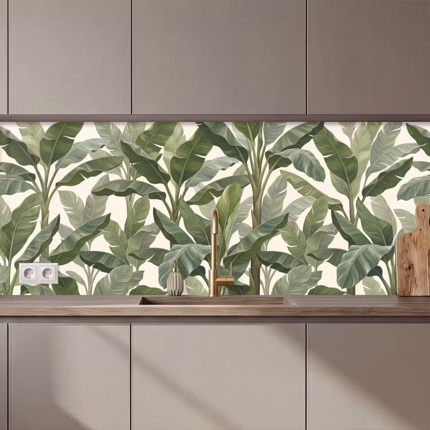 Planten - Bladeren - Tropisch - Groen keuken achterwand 2 middel zz_3dshopping