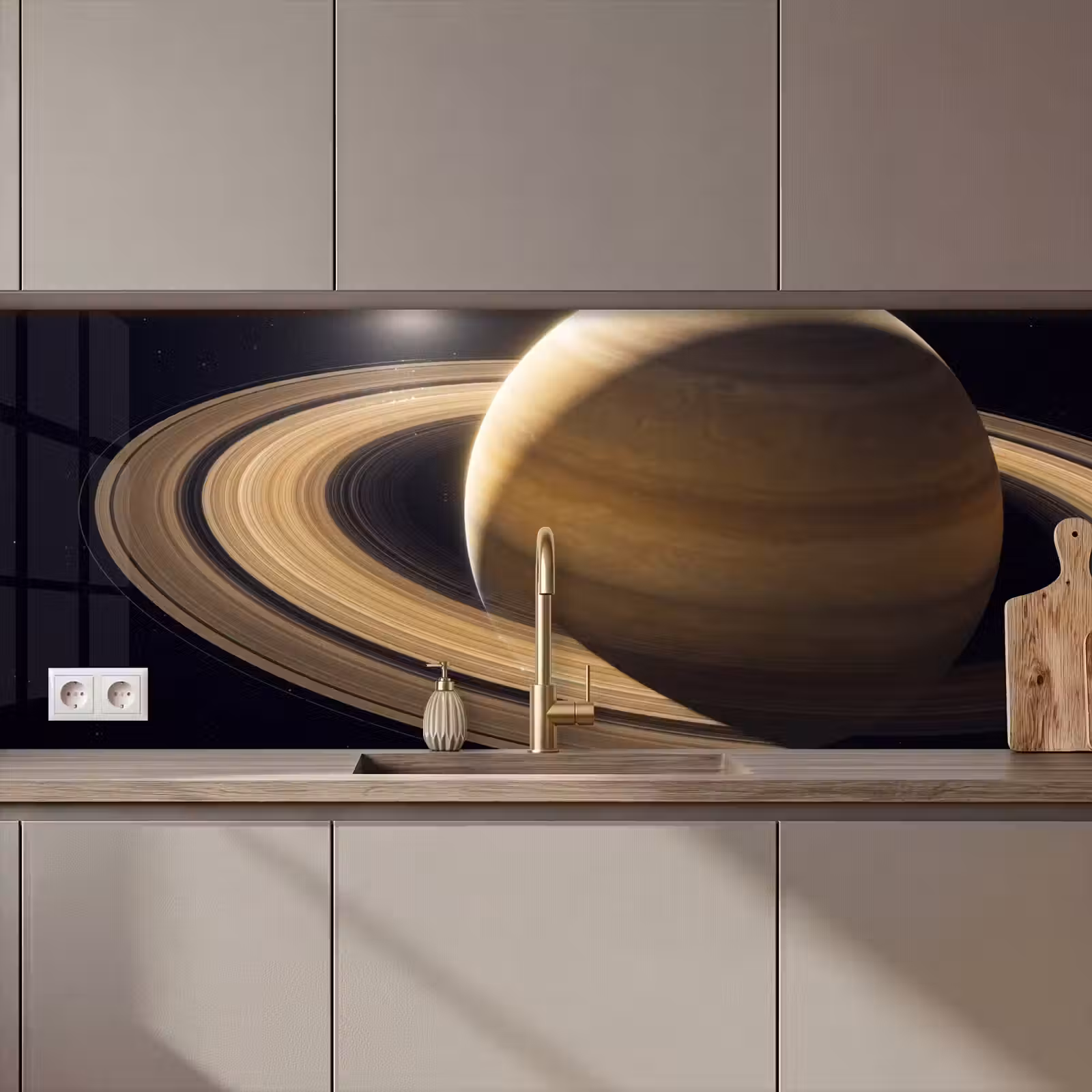 Küchenrückwand - Planet – Ringe – Weltraum - Planeet - Ringen - Ruimte keuken achterwand 2 middel zz_3dshopping