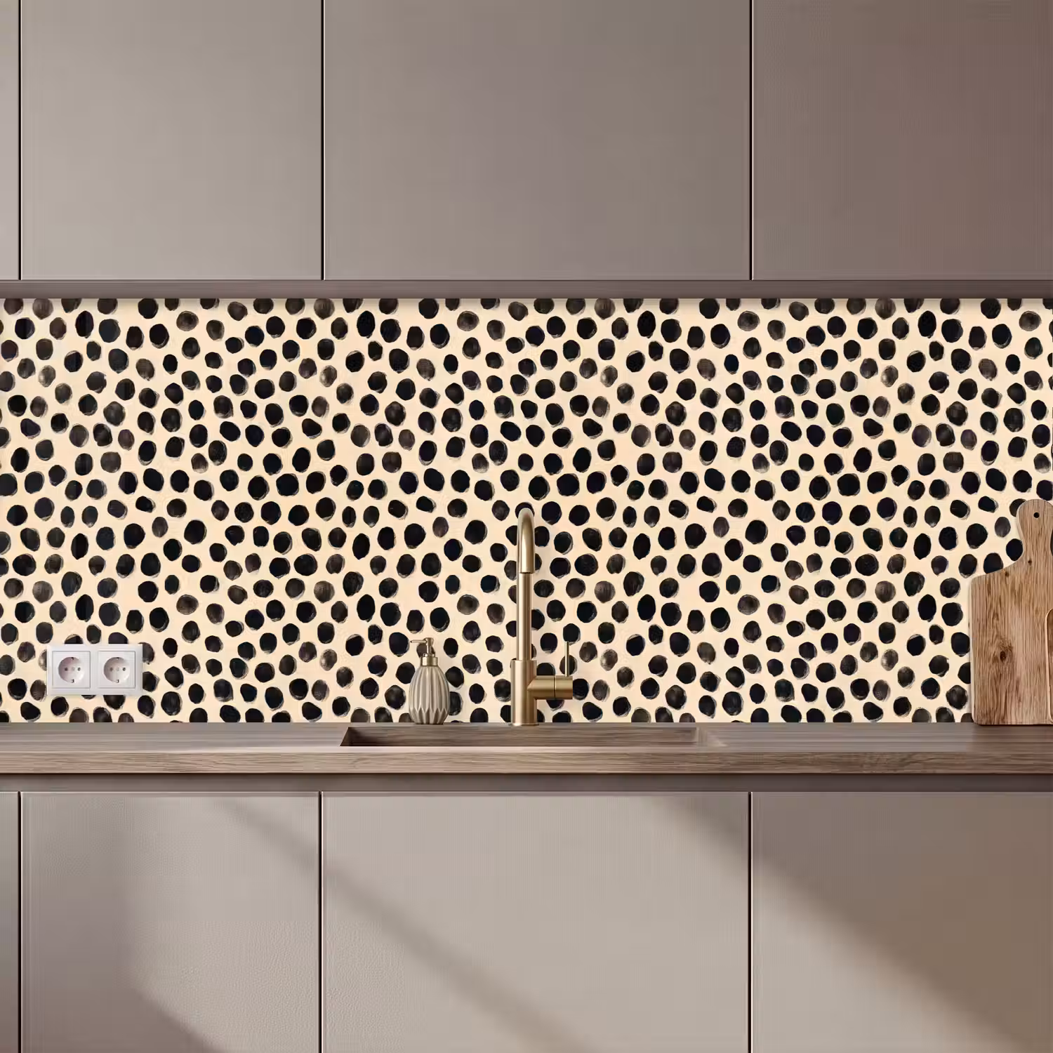 Stippen - Patroon - Zwart keuken achterwand 2 middel 871 zz_3dshopping