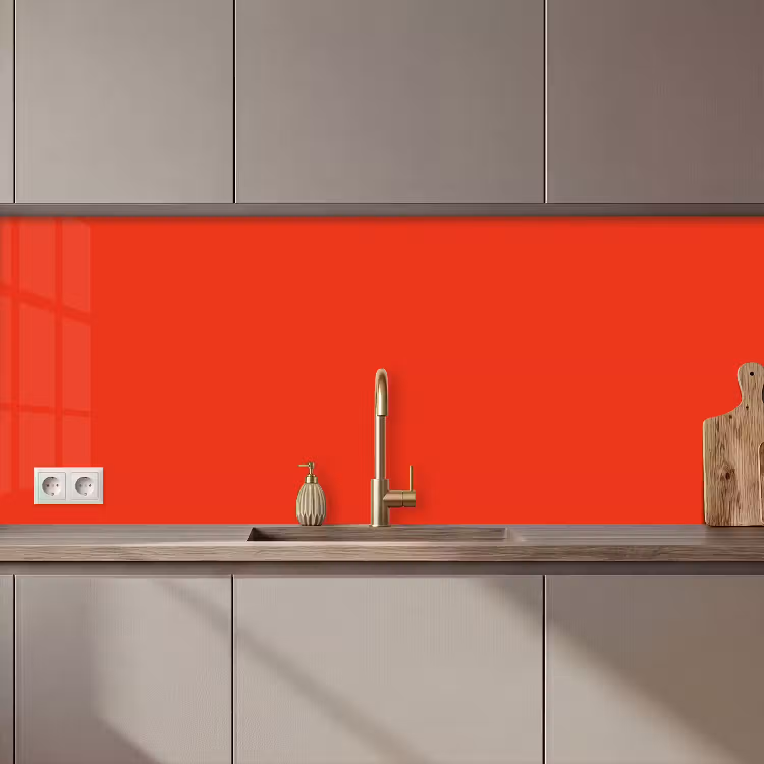 Rood - Kleur - Effen keuken achterwand 2 middel 871 zz_3dshopping