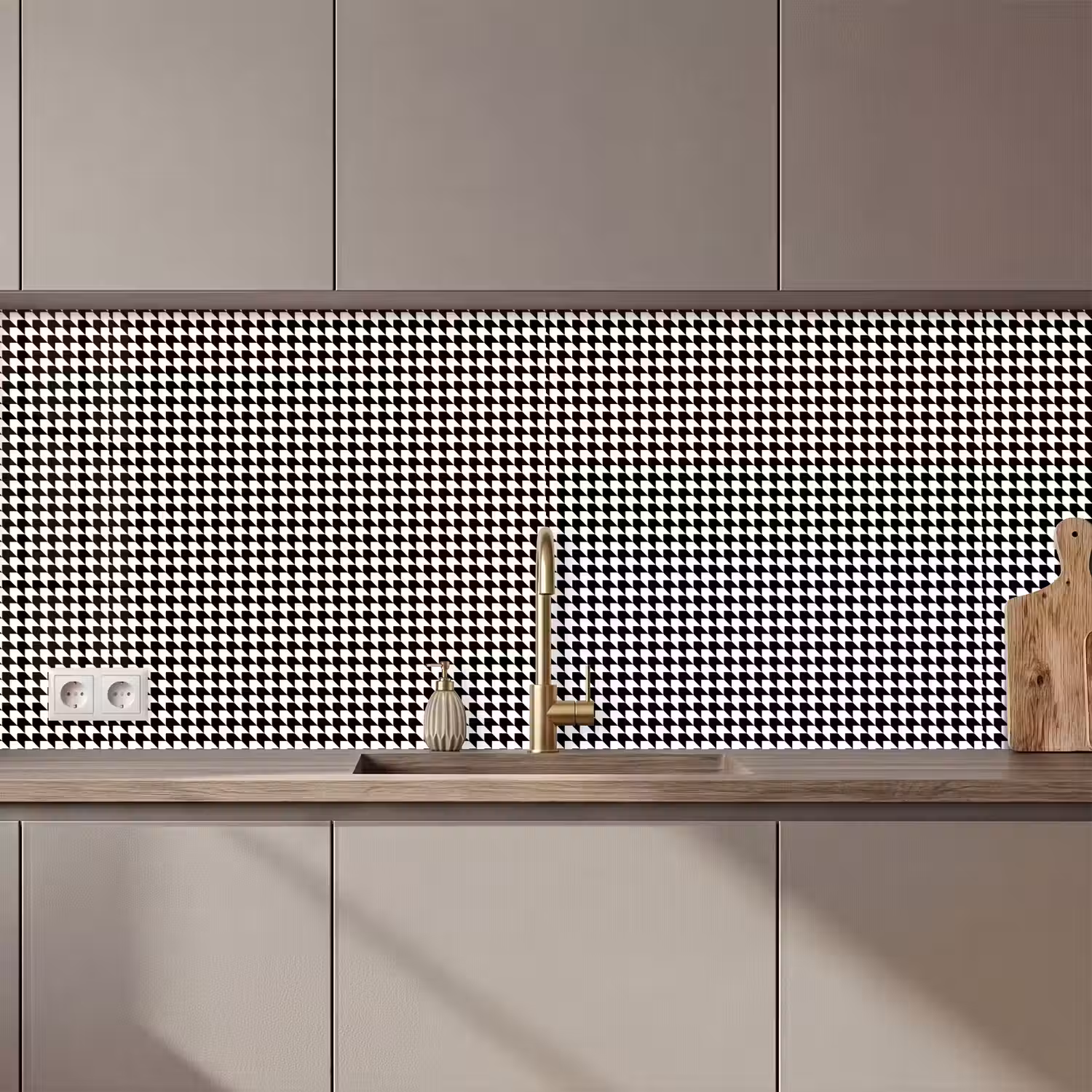 Zwart - Wit - Design - Geometrie - Patroon keuken achterwand 2 middel 871 zz_3dshopping