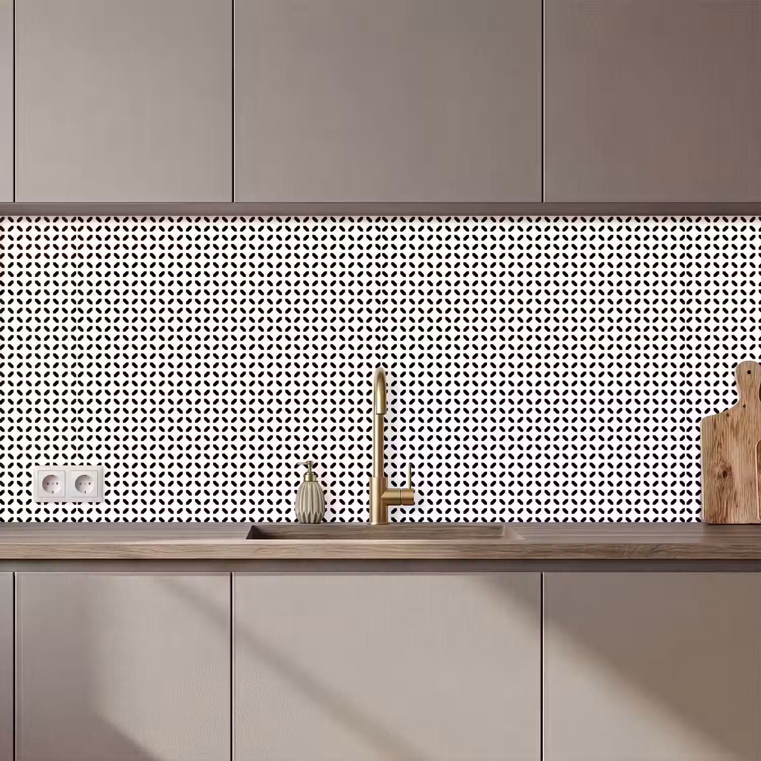 Zwart - Wit - Geometrie - Patronen - Abstract keuken achterwand 2 middel 871 zz_3dshopping
