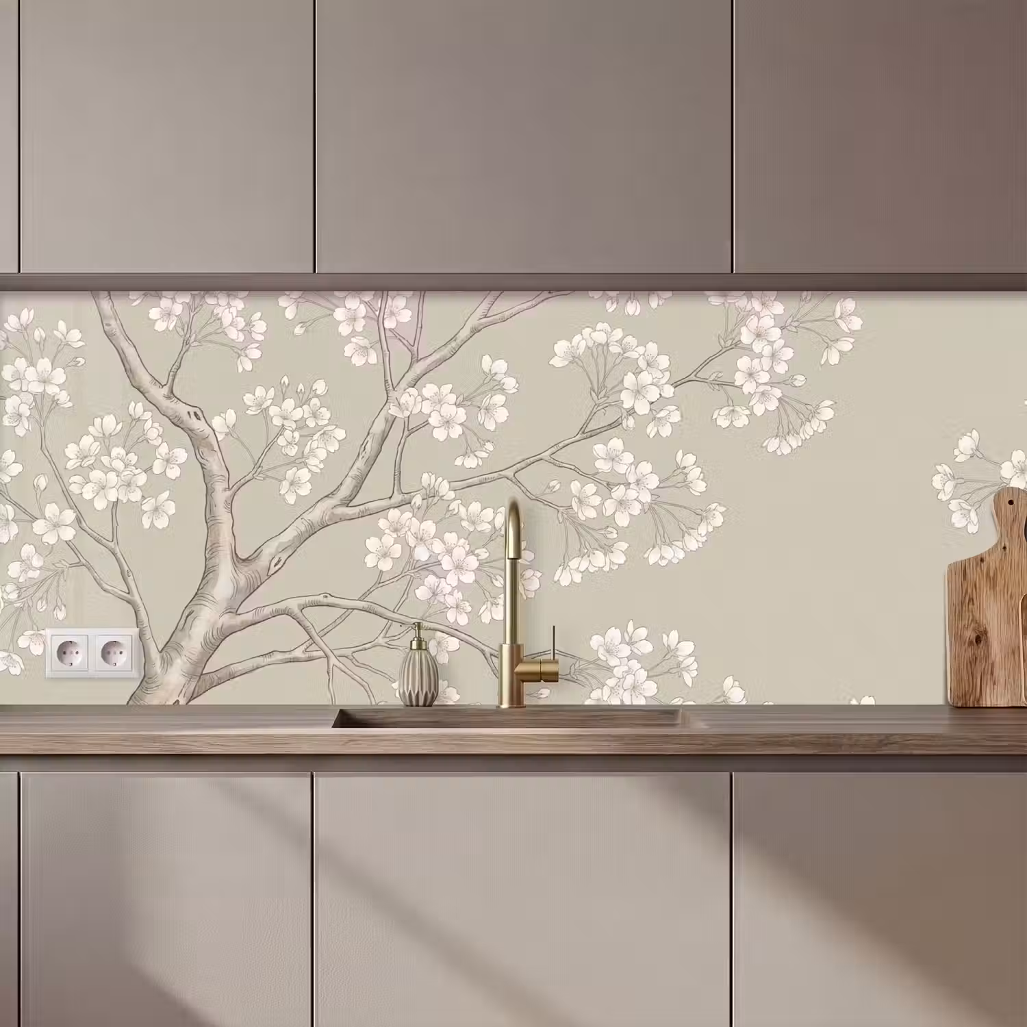 Sereen - Bloesem - Wit keuken achterwand 2 middel zz_3dshopping
