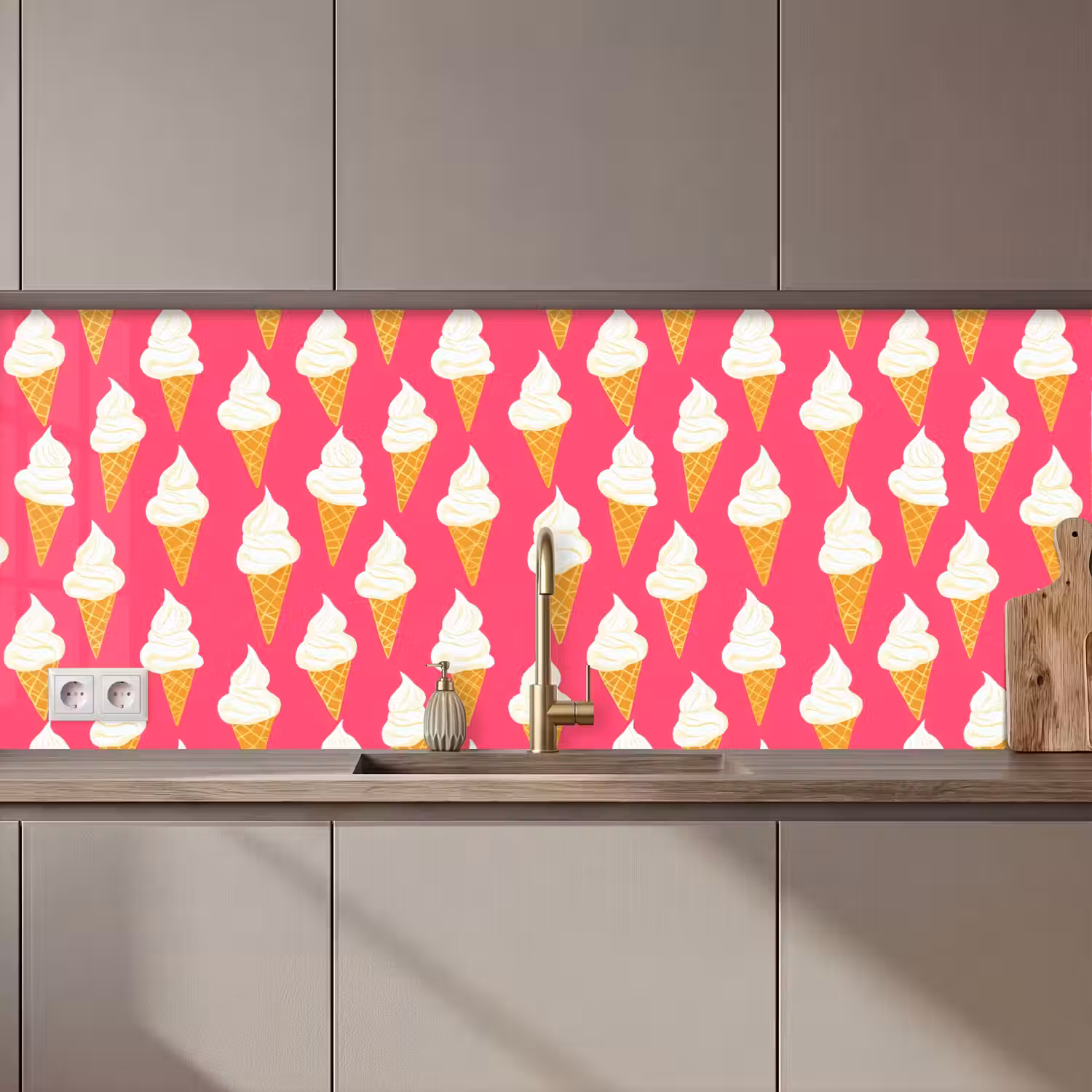 Softijs - Horentje - Roze keuken achterwand 2 middel 871 zz_3dshopping