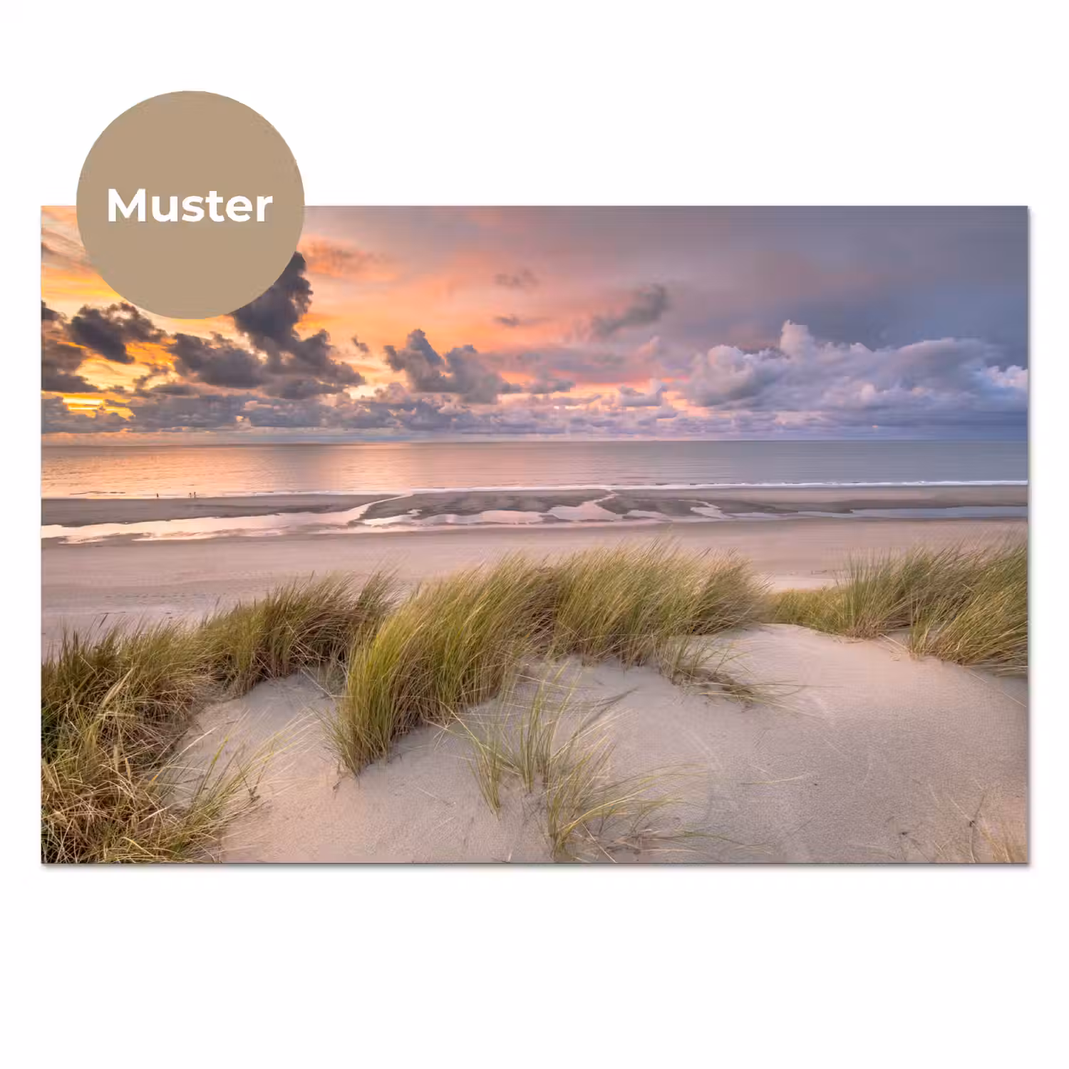 Zonsondergang - Duin - Strand - Planten - Zee keuken achterwand sample klein -3d_DE