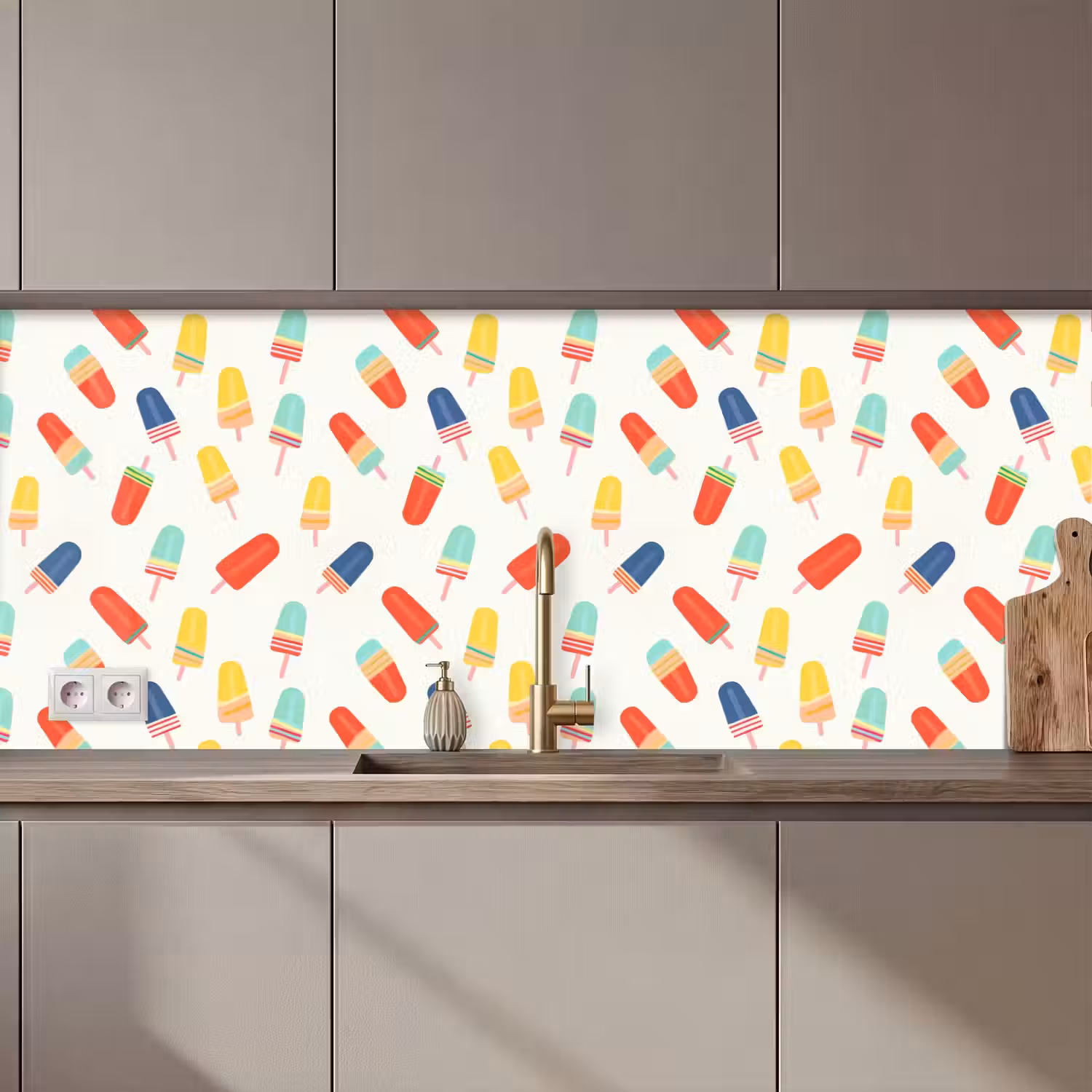 IJsjes - Speels - Kleurrijk keuken achterwand 2 middel 871 zz_3dshopping