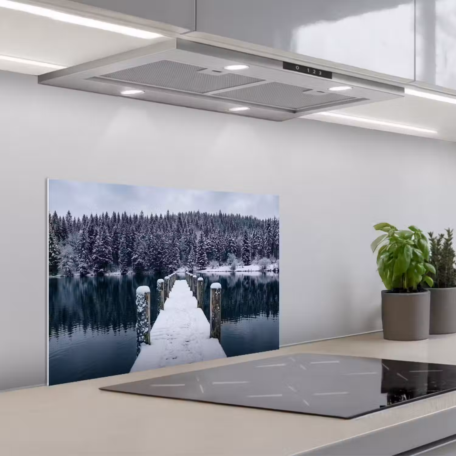 Steiger - Meer - Sneeuw - Bergen - Rustgevend keuken achterwand spatscherm klein -3d_schuin