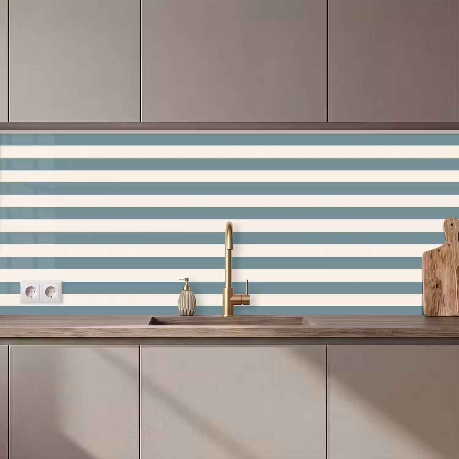 Strepen - Modern - Blauw keuken achterwand 2 middel 871 zz_3dshopping