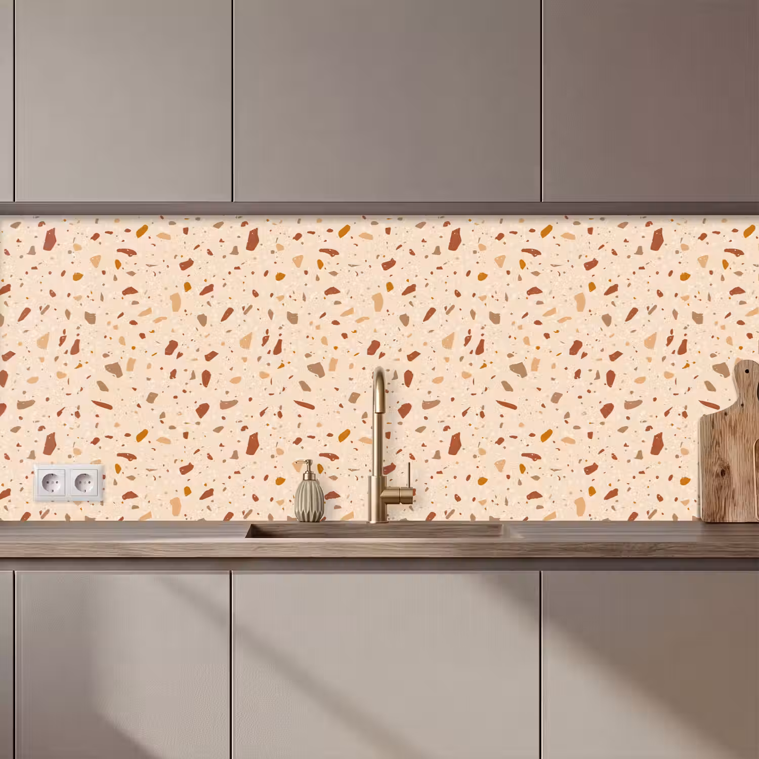 Terrazzo - Patroon - Kleurrijk - Steen keuken achterwand 2 middel 871 zz_3dshopping