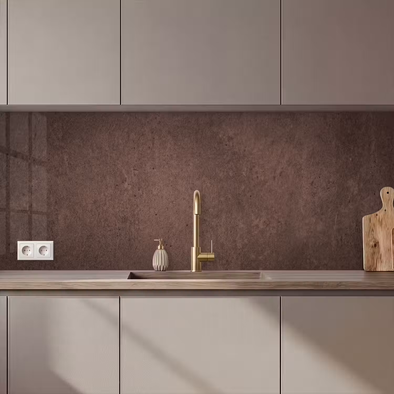 Textuur - Beton - Abstract - Donker - Bruin keuken achterwand 2 middel zz_3dshopping