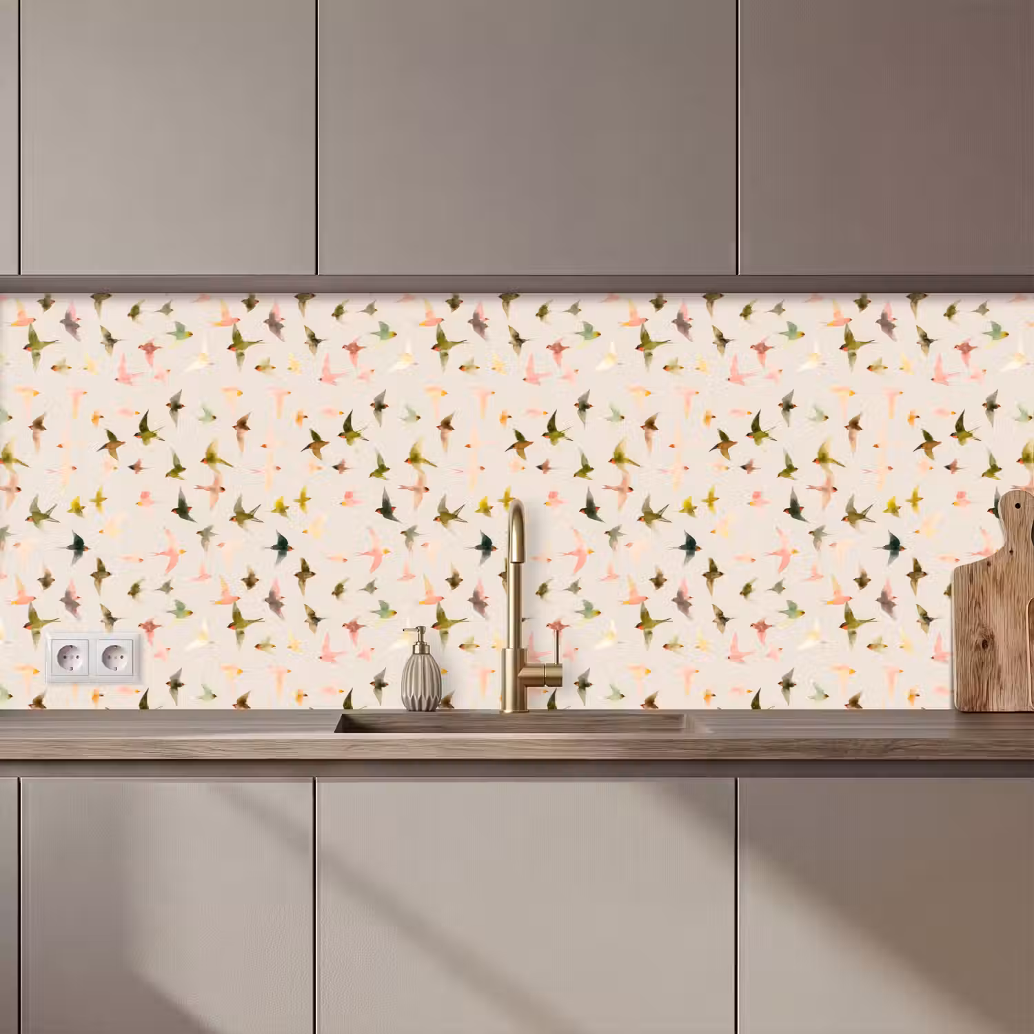 Vogels - Vliegen - Kleurrijk keuken achterwand 2 middel 871 zz_3dshopping