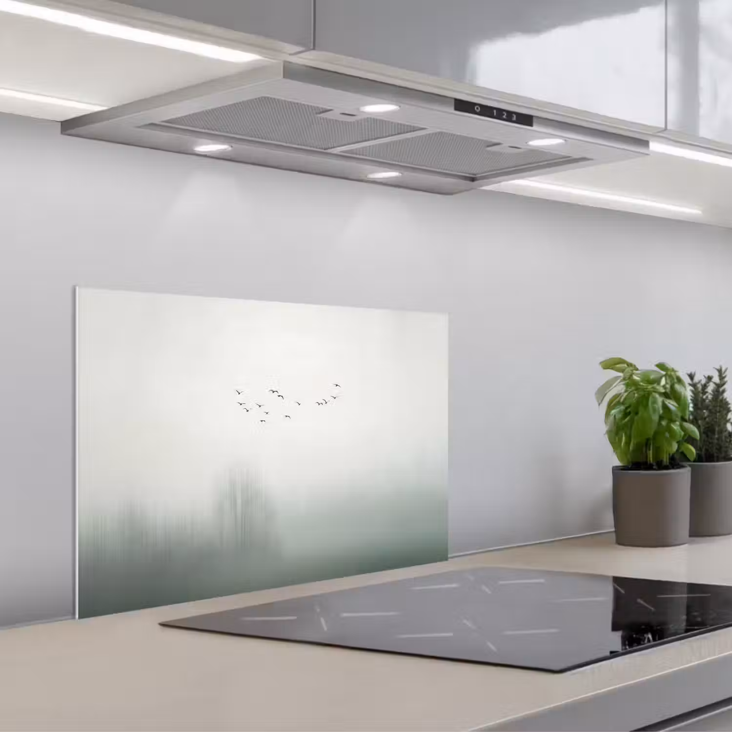 Vogel - Vlucht - Natuur - Minimalistisch keuken achterwand spatscherm klein -3d_schuin