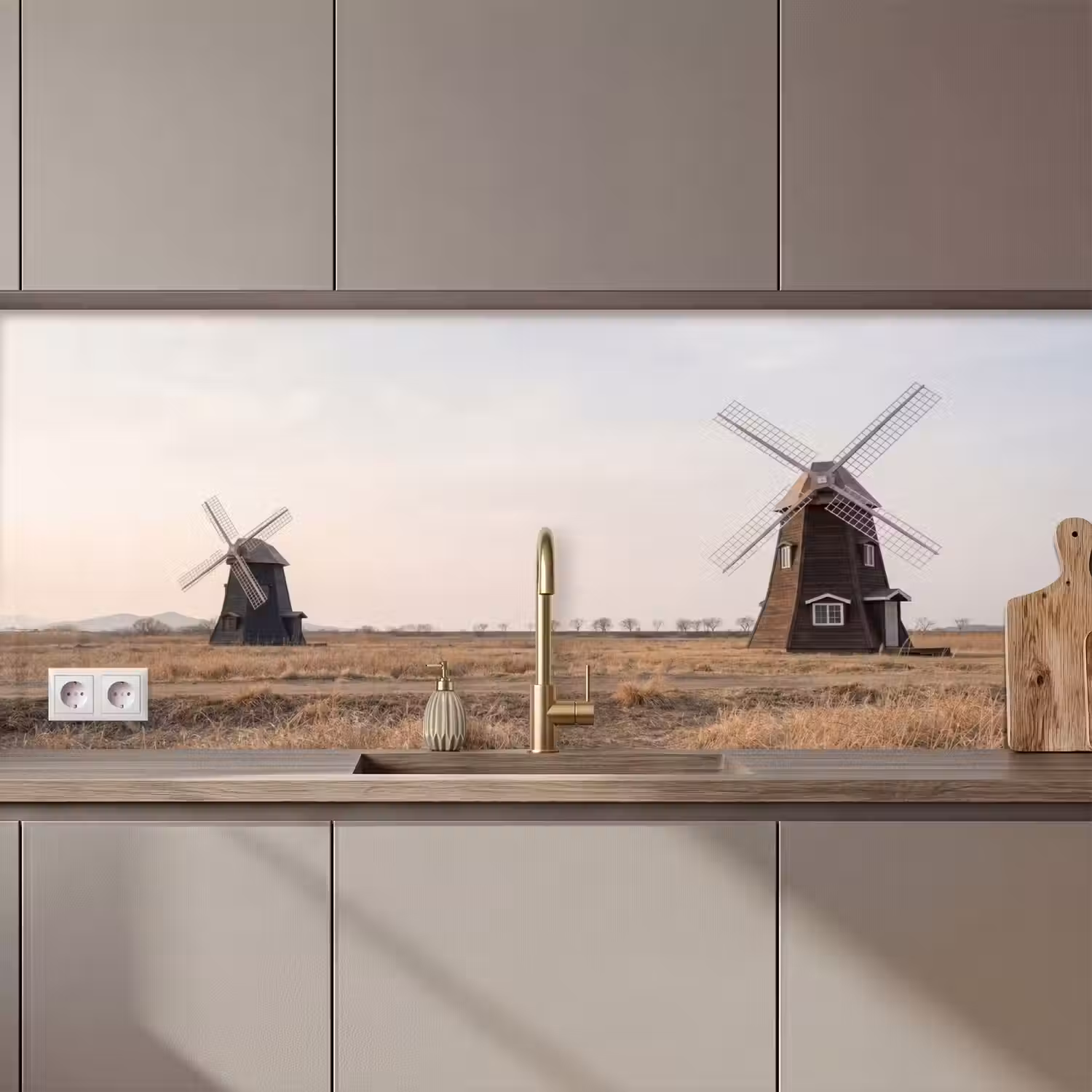 Windmolens - Landschap - Veld keuken achterwand 2 middel zz_3dshopping