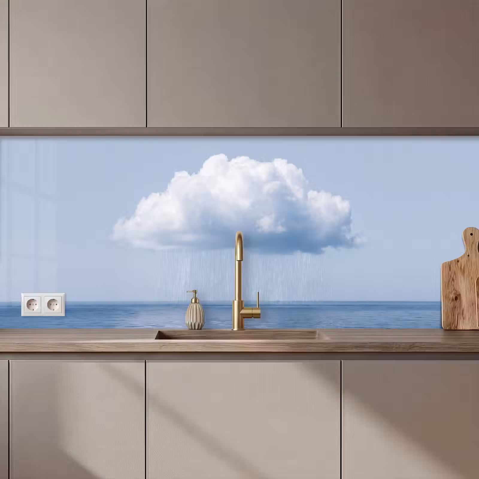 Küchenrückwand - Wolke – Regen – Natur - Wolk - Regen - Natuur keuken achterwand 2 middel zz_3dshopping