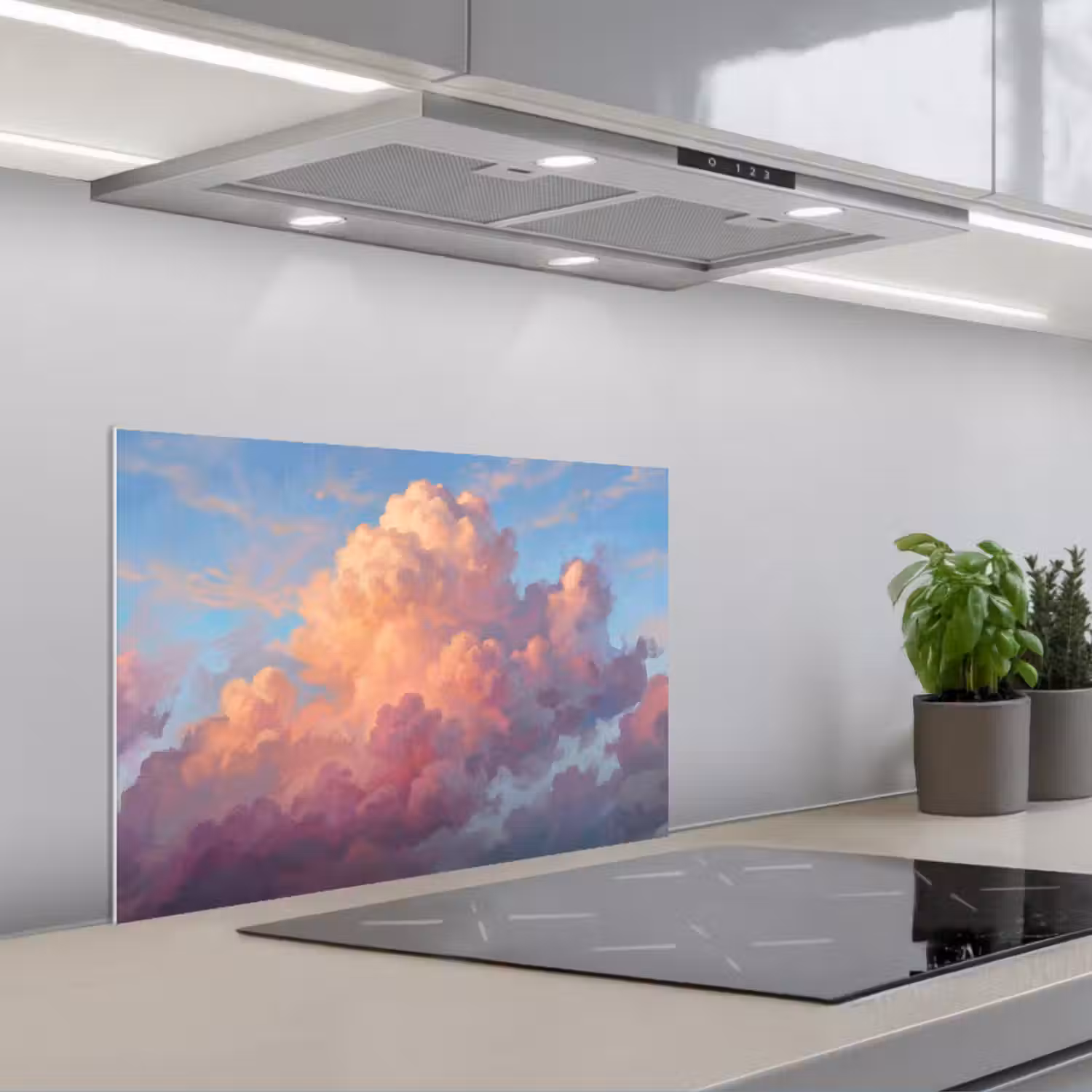 Wolken - Lucht - Natuur - Abstract - Kleurrijk keuken achterwand spatscherm klein -3d_schuin