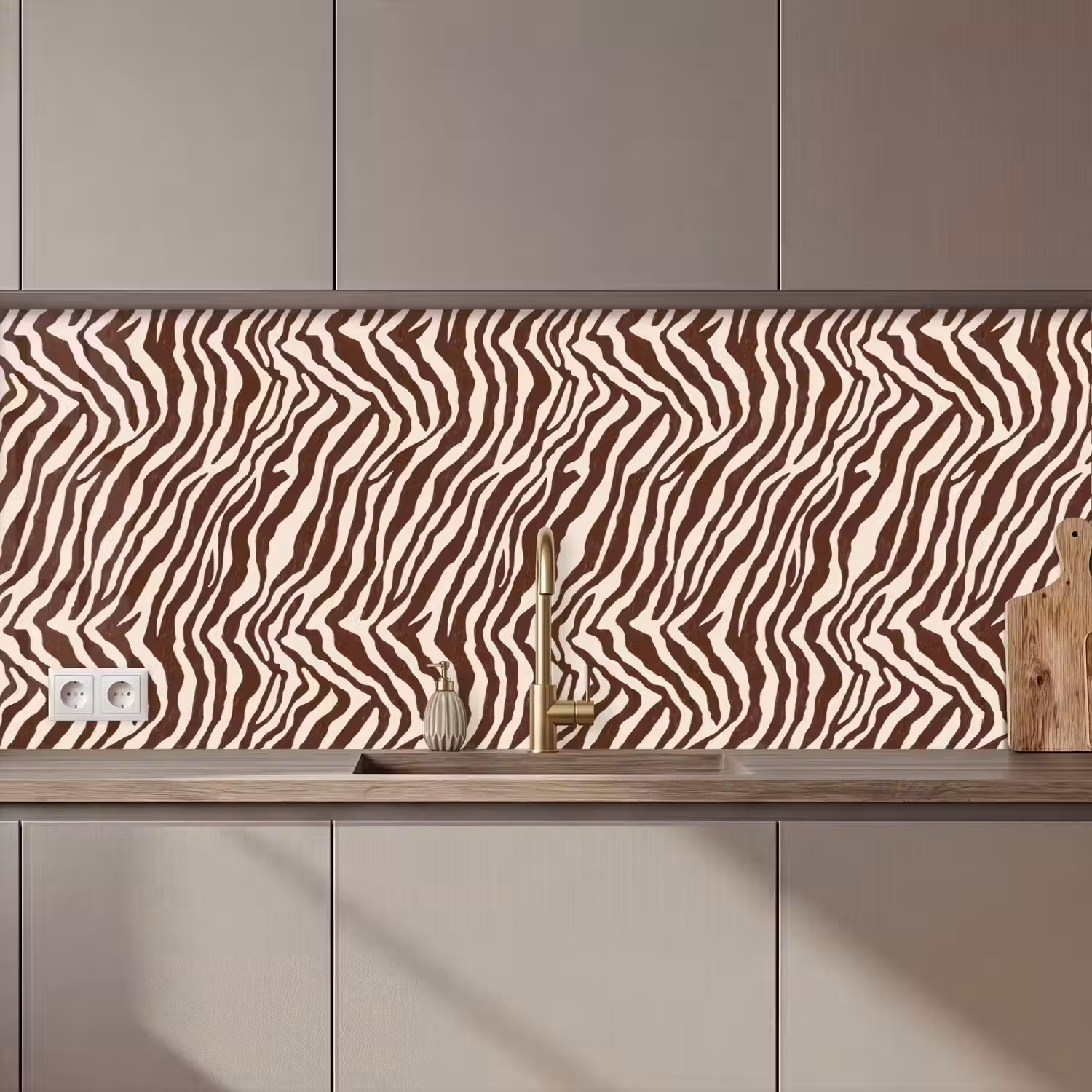 Zebra - Patroon - Zwart - Wit keuken achterwand 2 middel 871 zz_3dshopping