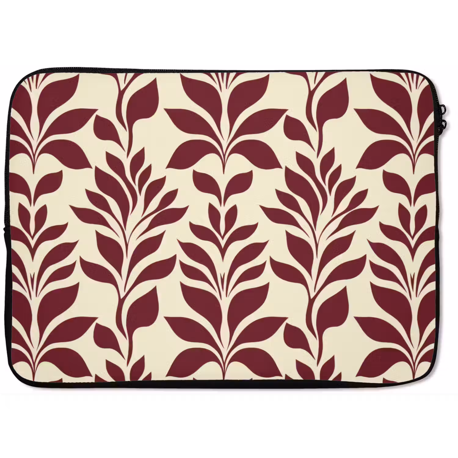 Abstract - Bladeren - Burgundy laptophoes neopreen klein 279 -zkaufland3dotto