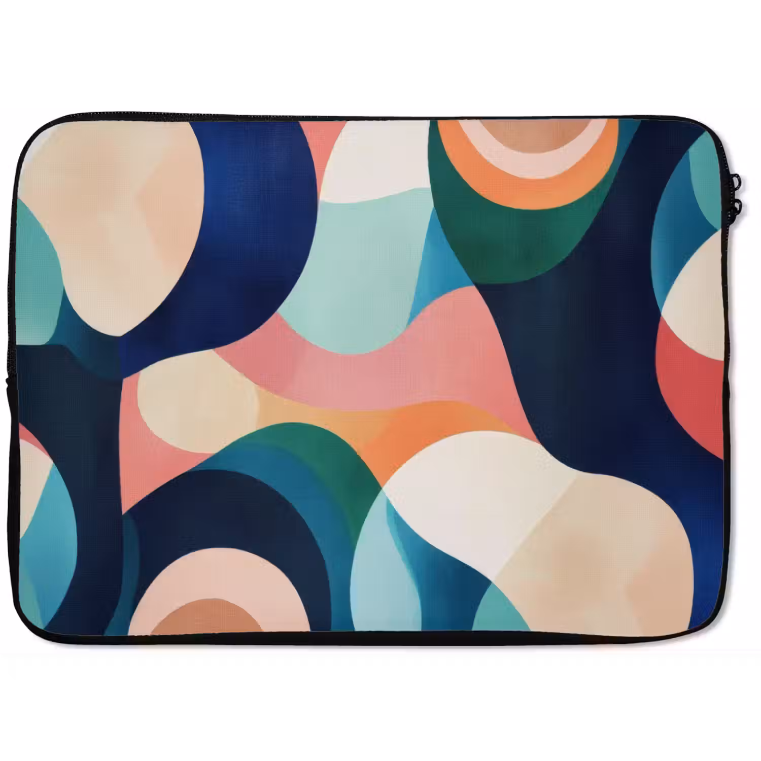 Abstract - Blauw - Roze laptophoes neopreen klein -zkaufland3dotto