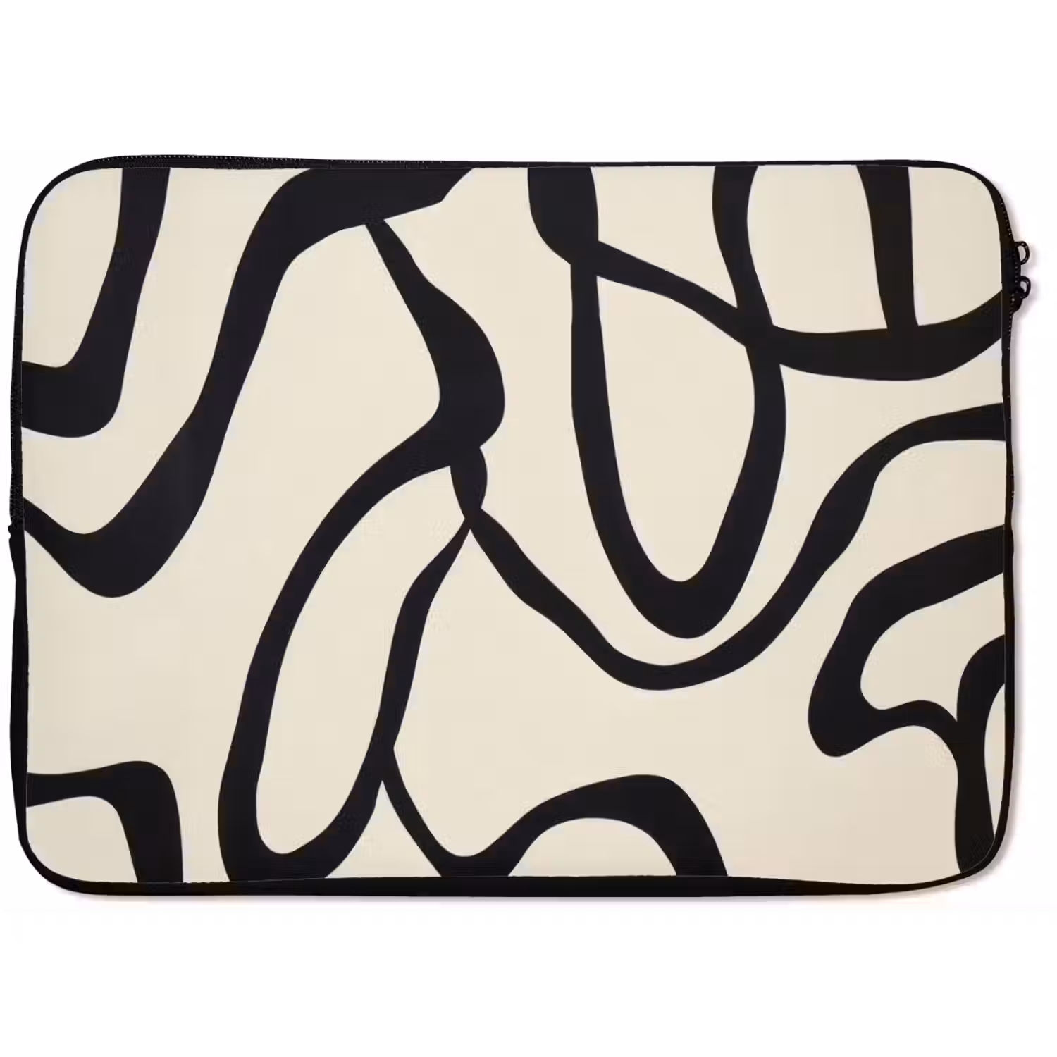 Abstract - Lijnen - Modern - Beige laptophoes neopreen klein -zkaufland3dotto