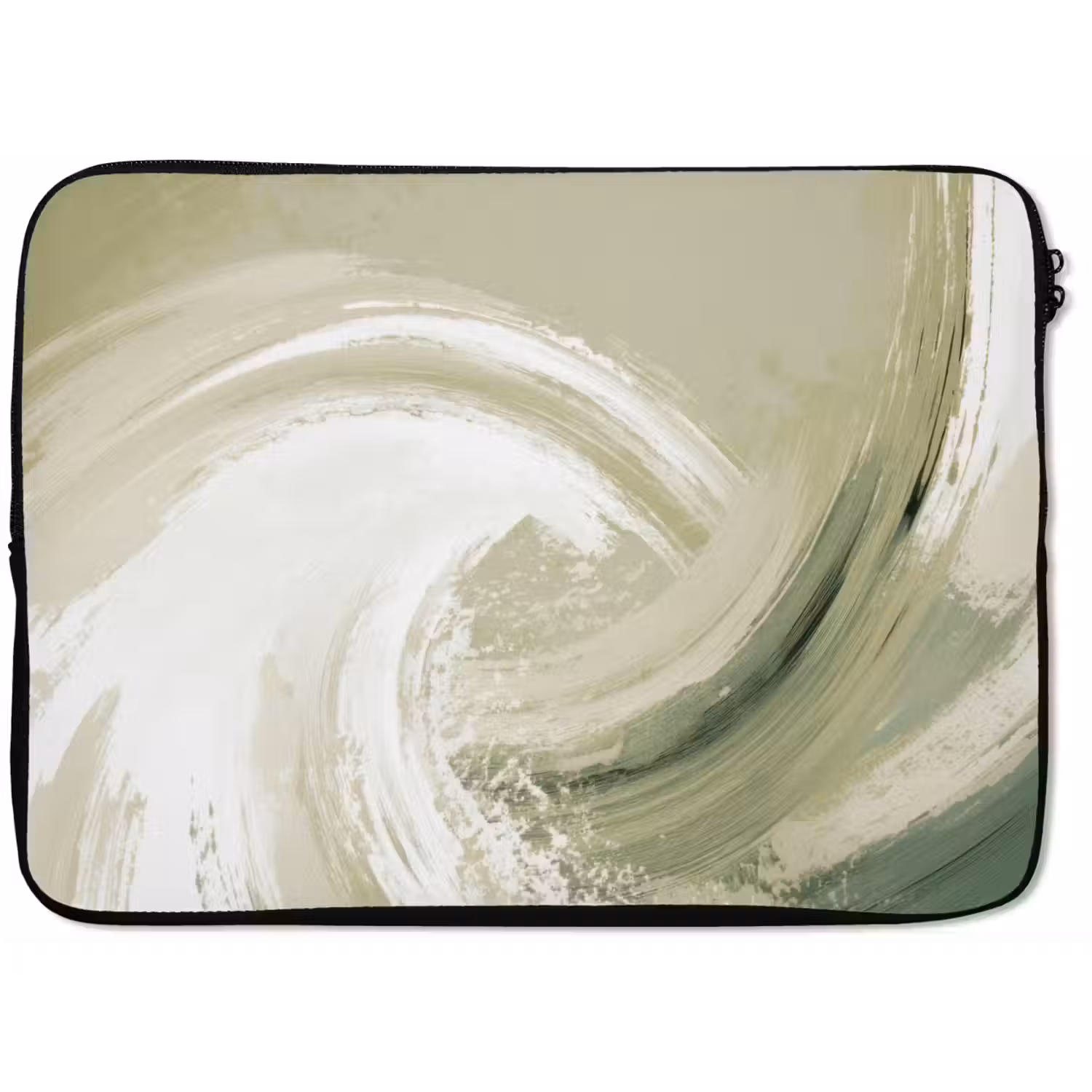 Abstract - Penseelstreken - Golven - Groen laptophoes neopreen klein -zkaufland3dotto