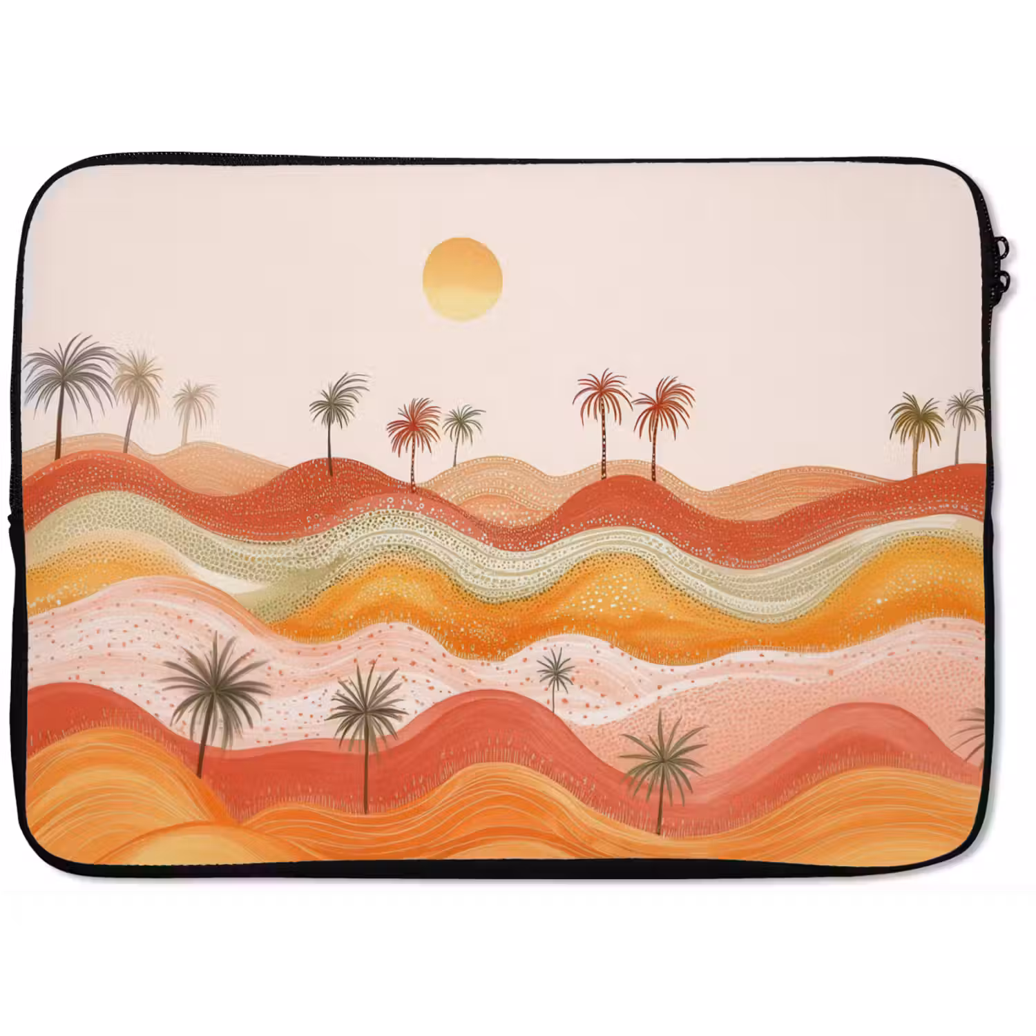 Abstract landschap - Palmbomen - Kleurrijk laptophoes neopreen klein -zkaufland3dotto