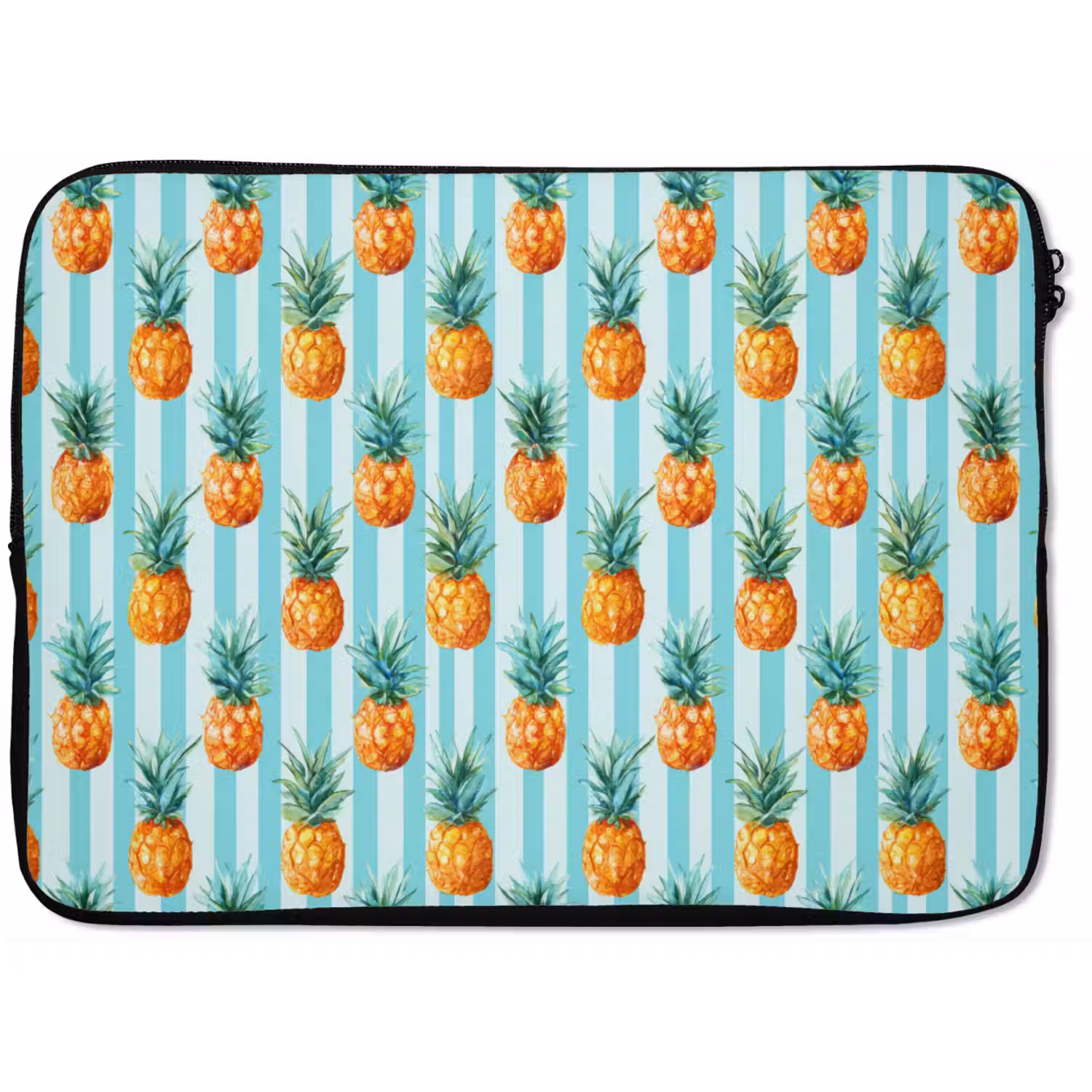 Ananas - Strepen - Groen laptophoes neopreen klein 279 -zkaufland3dotto
