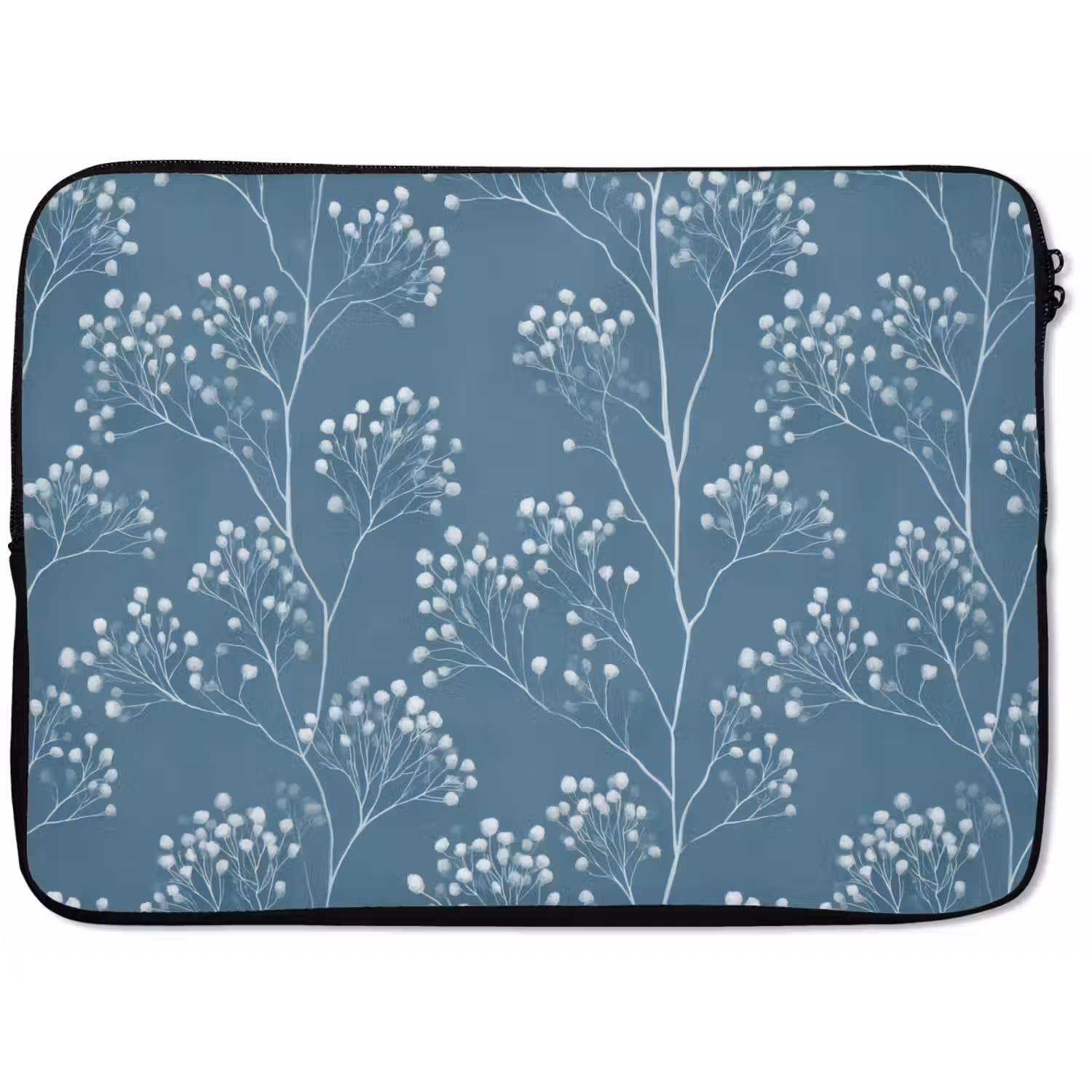 Takken - Bessen - Patroon - Lichtblauw laptophoes neopreen klein 279 -zkaufland3dotto