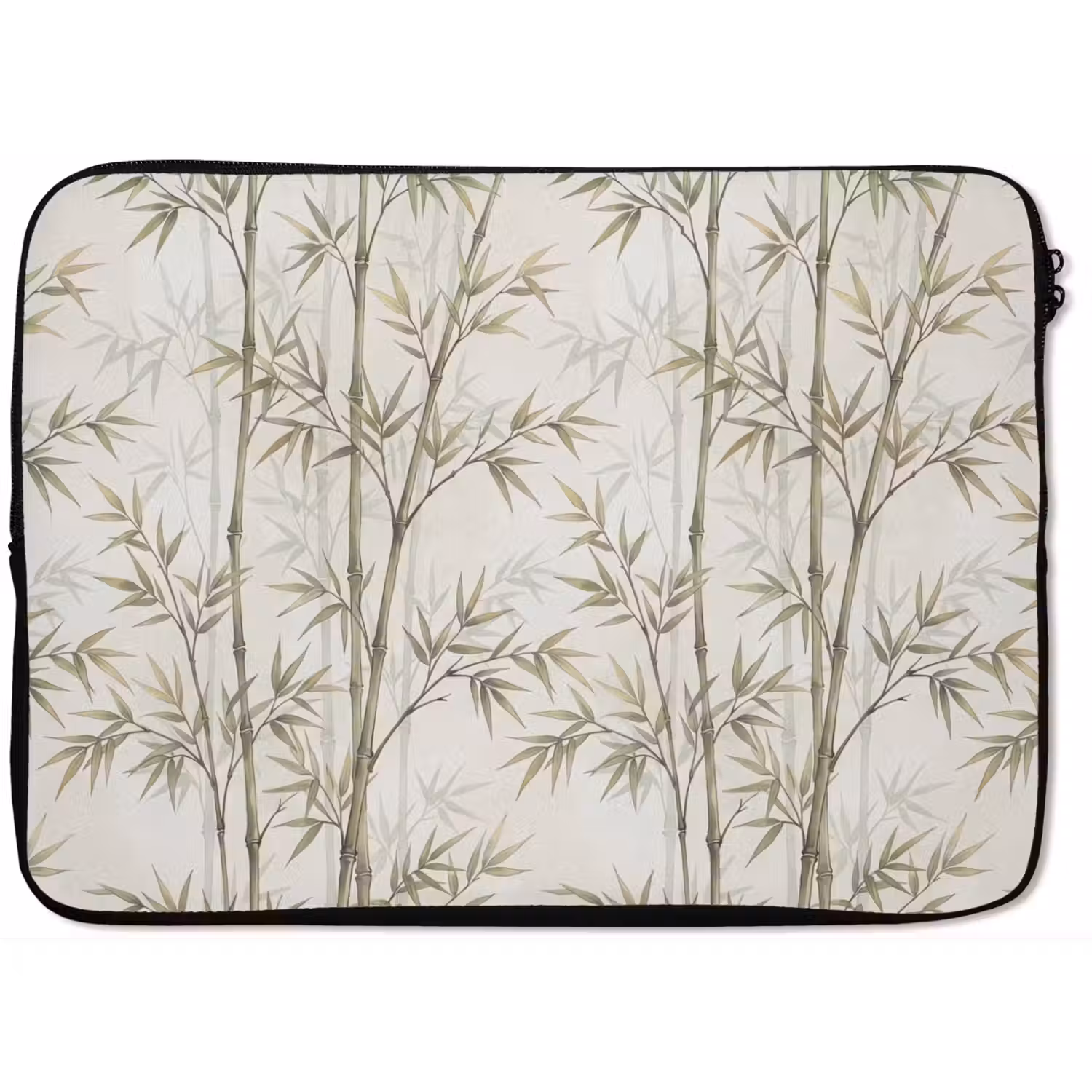 Bamboe - Bladeren - Natuur - Aquarel - Groen laptophoes neopreen klein -zkaufland3dotto