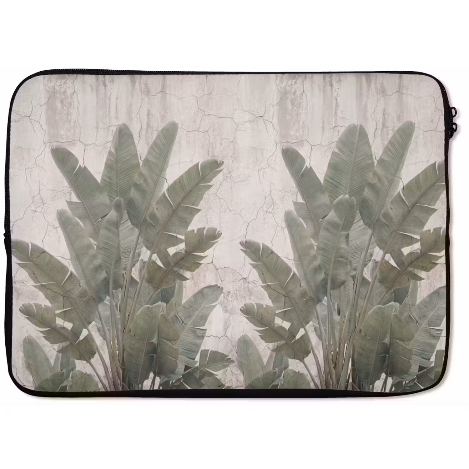 Bananenbladeren - Beton - Groen laptophoes neopreen klein -zkaufland3dotto