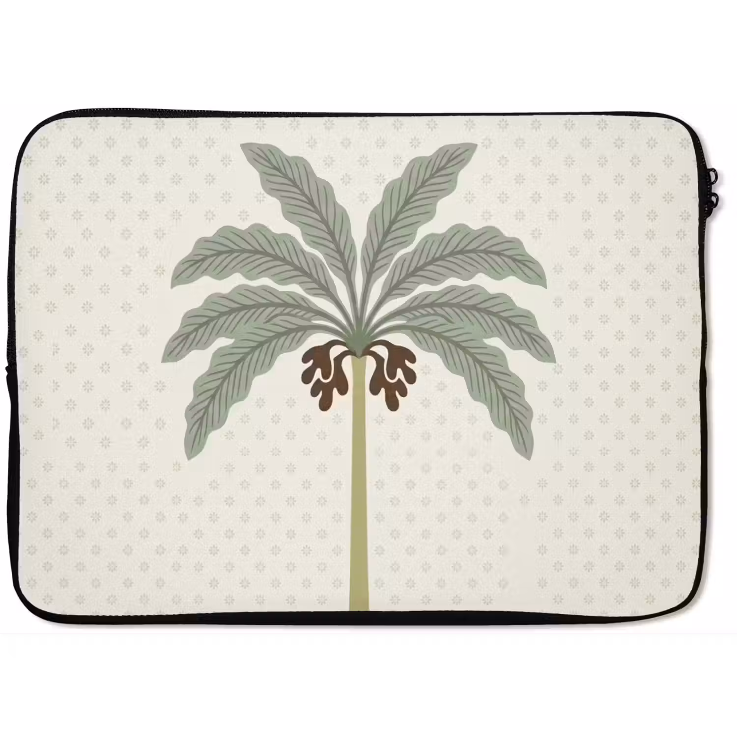 Boom - Bladeren - Groen - Decoratief - Beige laptophoes neopreen klein -zkaufland3dotto