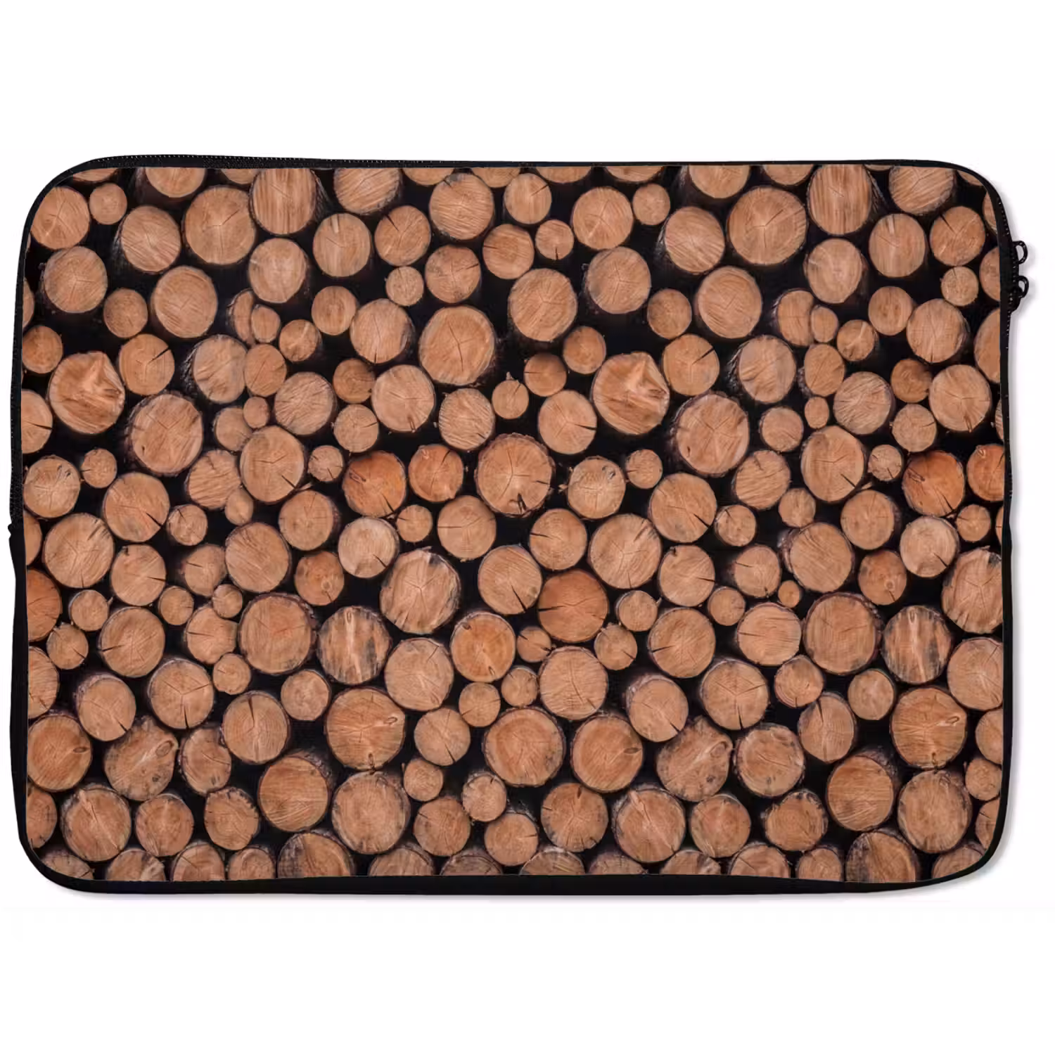 Houtblokken - Textuur - Patroon - Bruin - Rustiek laptophoes neopreen klein -zkaufland3dotto