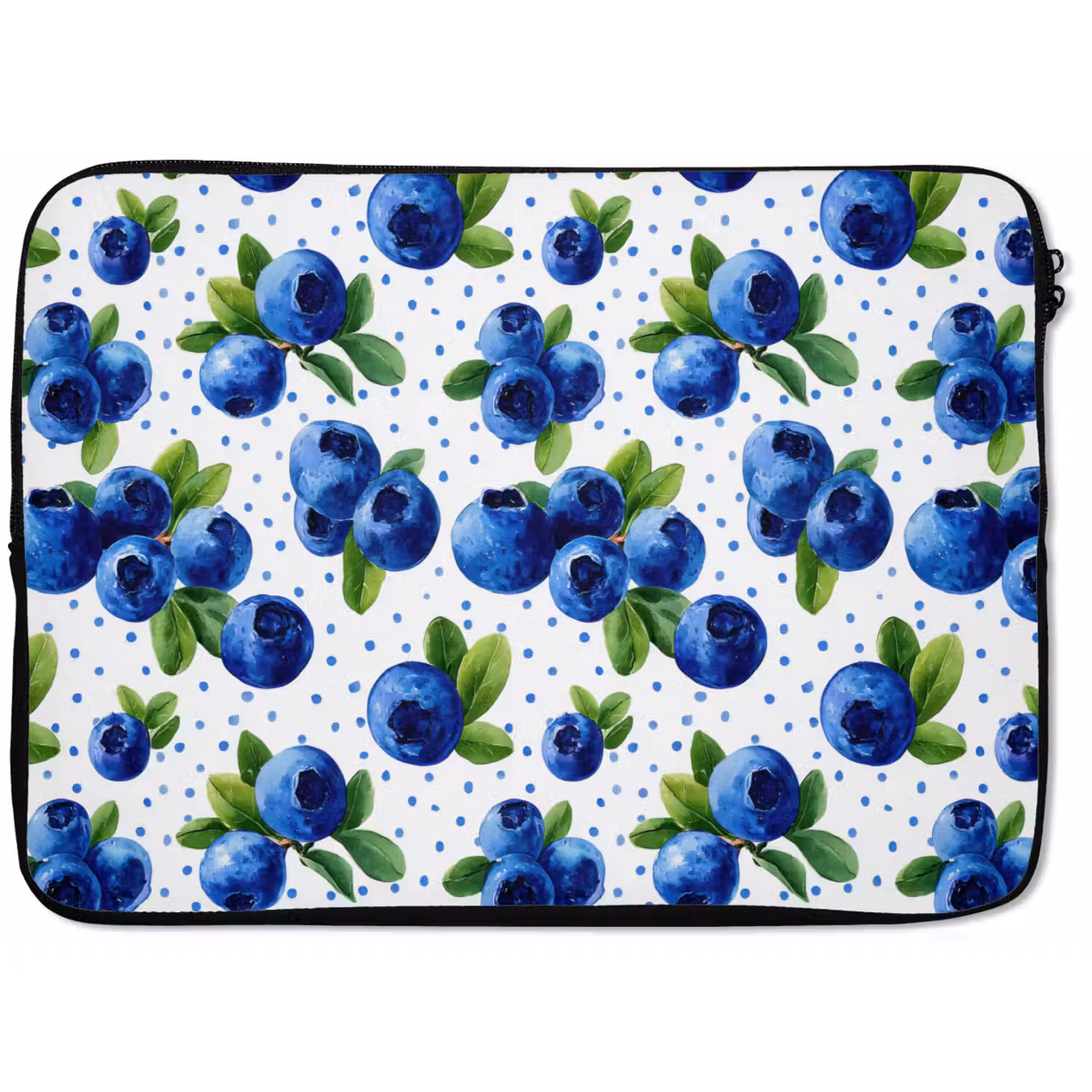 Bessen - Patroon - Blauw laptophoes neopreen klein 279 -zkaufland3dotto